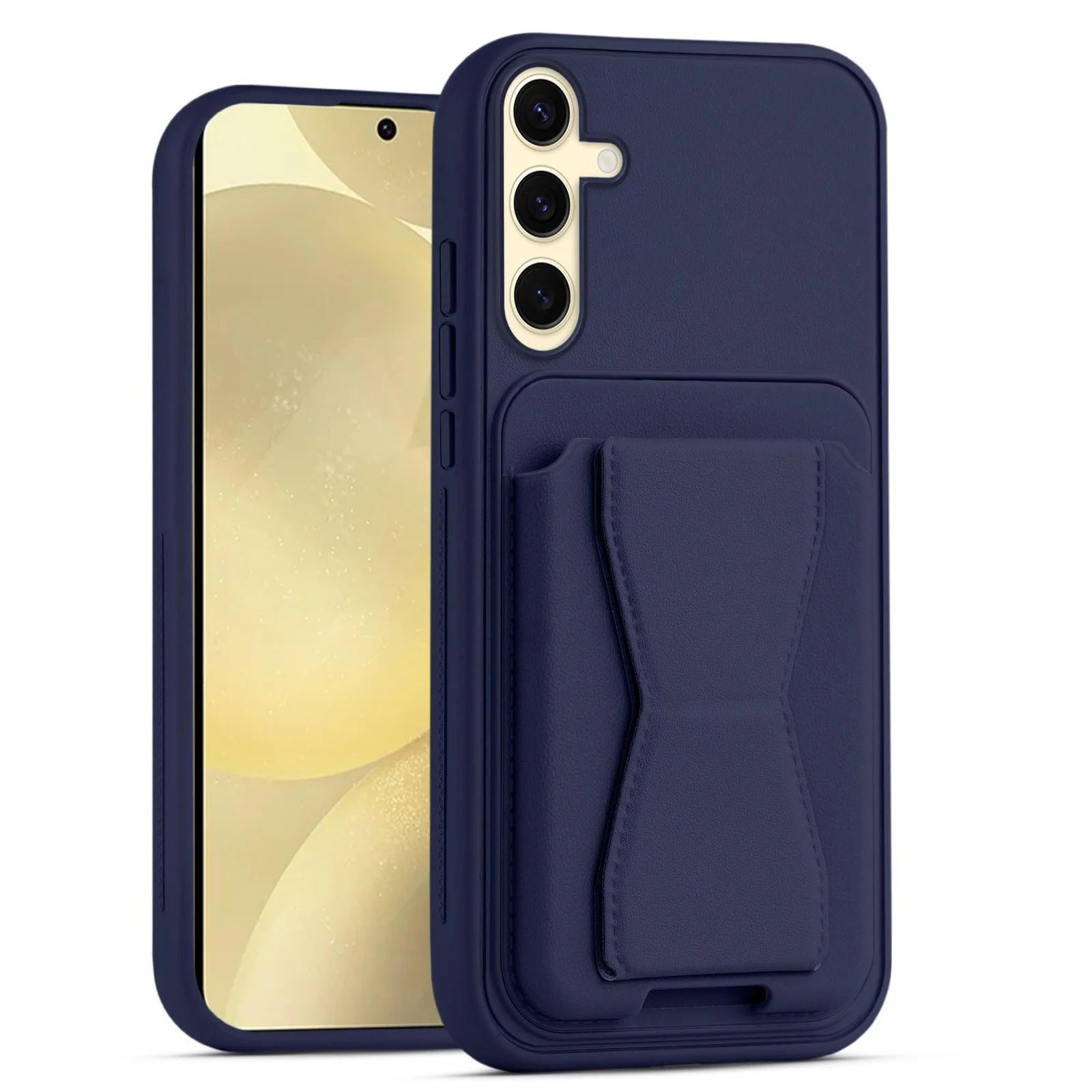 DL3 Mobilak Leather Wallet Case with Card Holder and Stand for Samsung Galaxy A17 / A26 5G - Blue