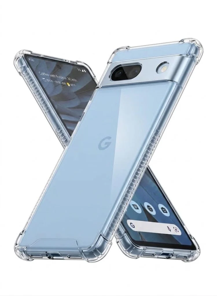 DL3 Mobilak Case Compatible with Google Pixel 7a, Cover SiliconeTransparent TPU Gorilla Anti-shock Protector Camera Shockproof Corners - Clear