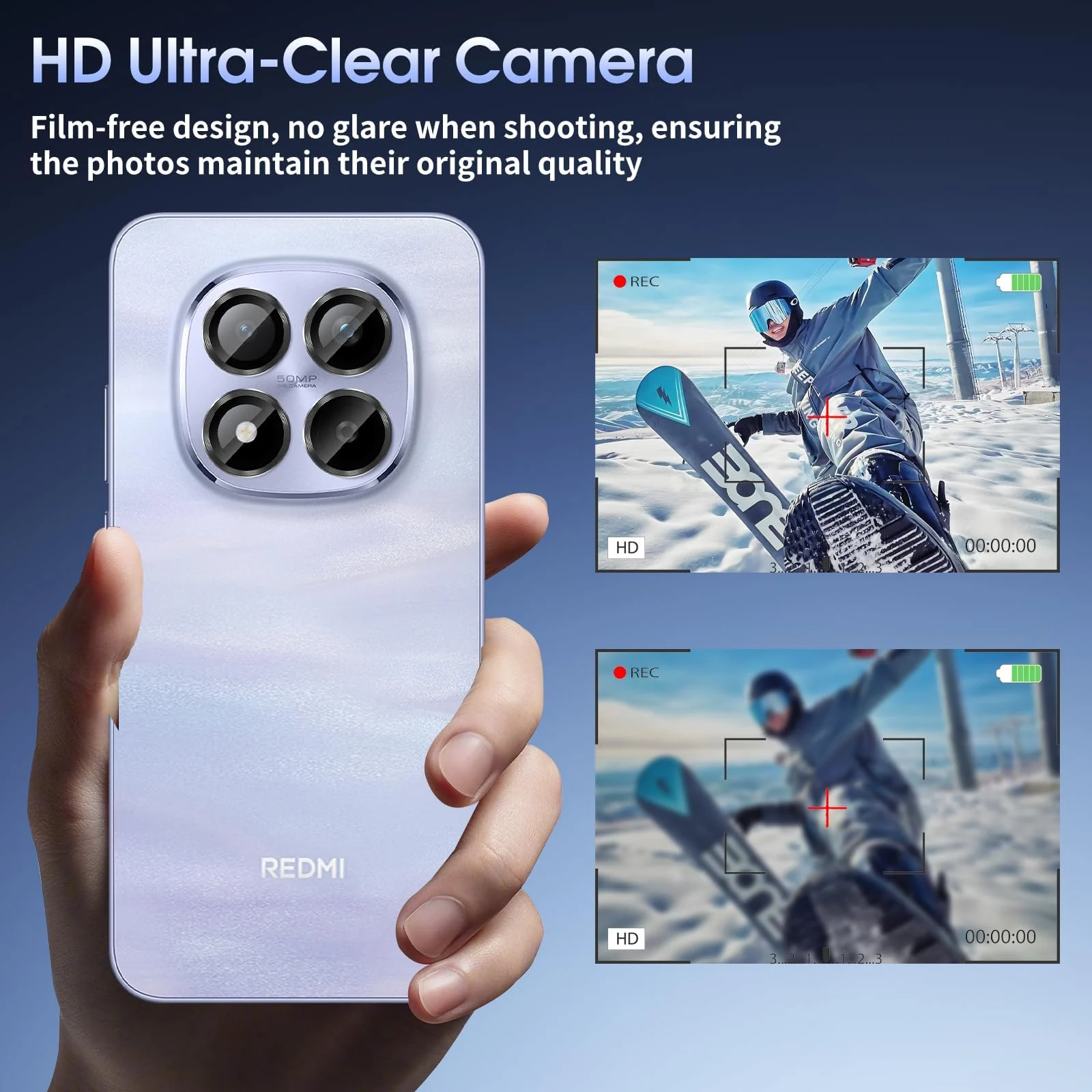 DL3 Mobilak Camera Lens Protector for Xiaomi Redmi Note 15 Pro 5G/Note 15 Pro Plus, 9H Tempered Glass Metal Individual Ring Camera Cover Screen Protector, Case Friendly, Anti Scratch - Black