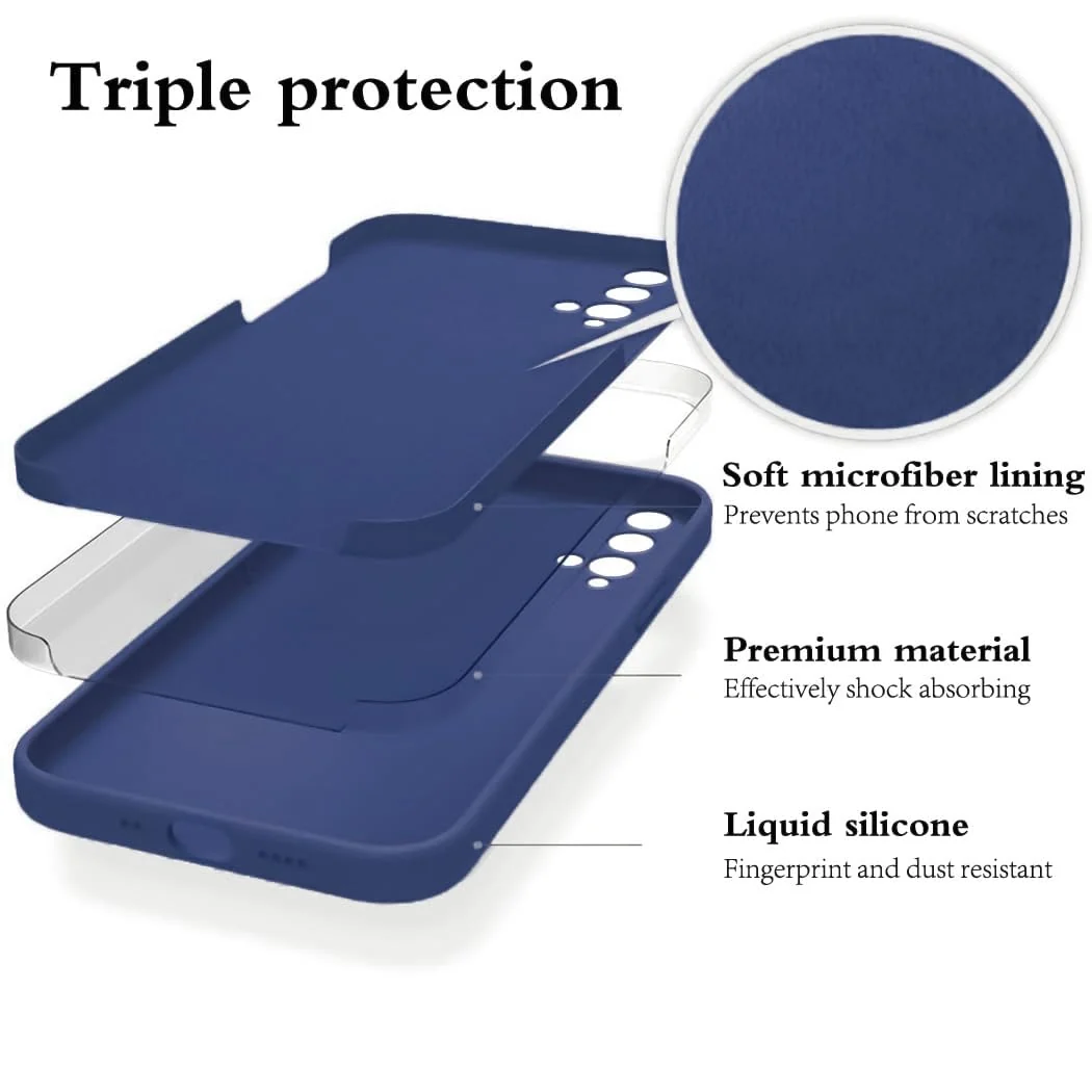 DL3 Mobilak Liquid Silicone Protective Case for Huawei nova 5T with Microfiber Lining and Shockproof Design - Blue 1