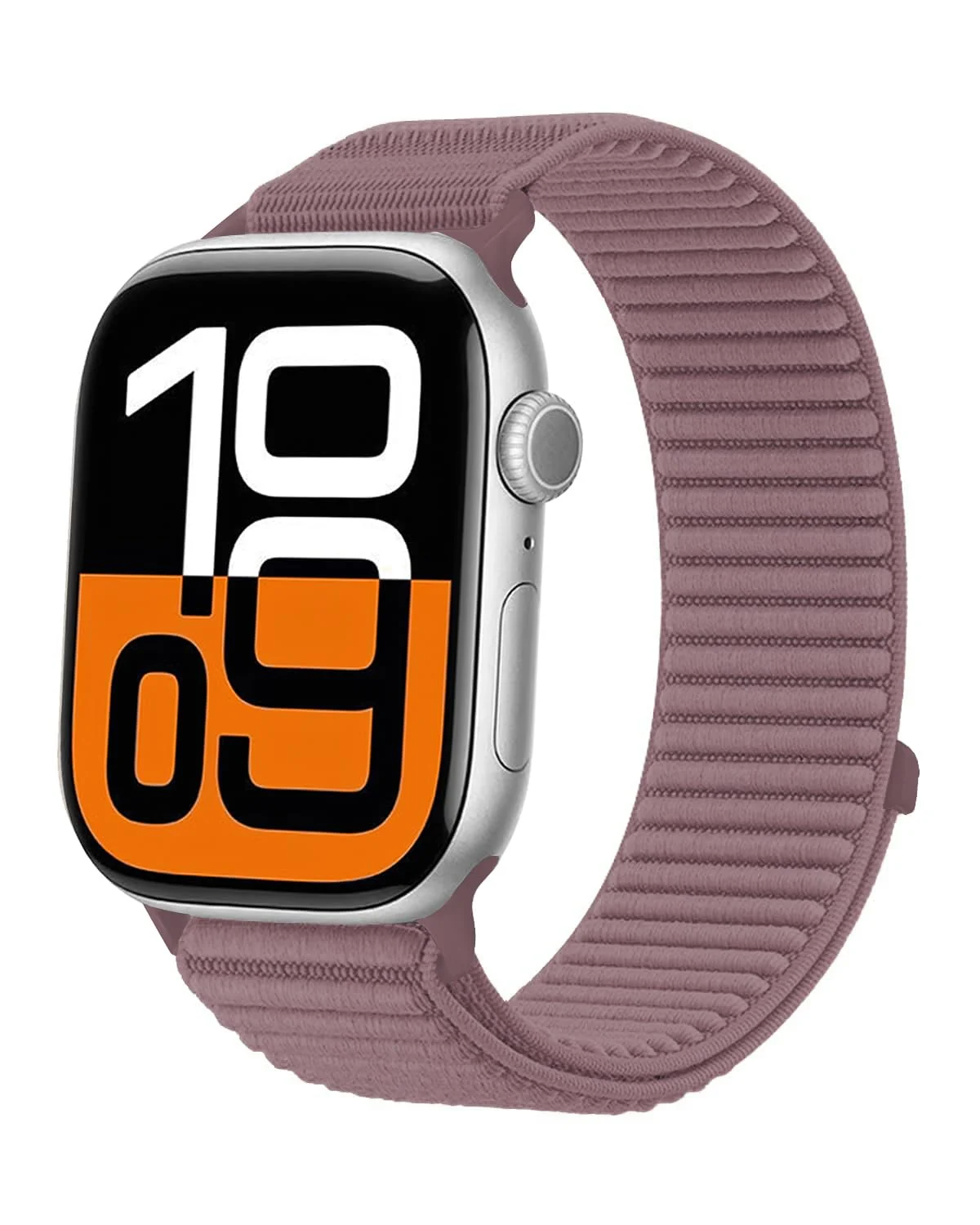 DL3 Mobilak Nylon Loop Sport Band Compatible with Apple Watch Band 49mm 46mm 45mm 44mm 42mm Men Women, Stretchy Strap Elastic Fabric Wristband for iWatch Series 11 10 9 8 7 6 5 4 SE3 SE2 SE Ultra 3 2 1 - Smoke Purple