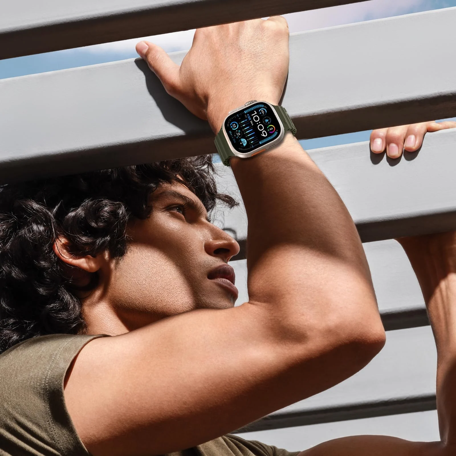 DL3 Mobilak Ocean Band For Apple Watch Band 49mm 45mm 44mm 42mm 41mm 40mm 38mm Men Women, Strap for Apple Watch Ultra2/Ultra iWatch Series SE 9 8 7 SE 6 5 4 3 2 1 (Forest, 42MM/44MM/45MM/49MM) - Forest Green