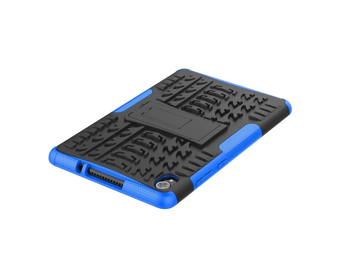 DL3 Mobilak Case For Lenovo Tab M8 4th Gen 2023/3rd Gen 2022/HD LTE 2021/Tab M8 HD/Tab M8 FHD 2019 8.0 inch, Hybrid Rugged Armor Heavy Duty 2 in 1 TPU + PC Dual Layer Case with Kickstand - Blue
