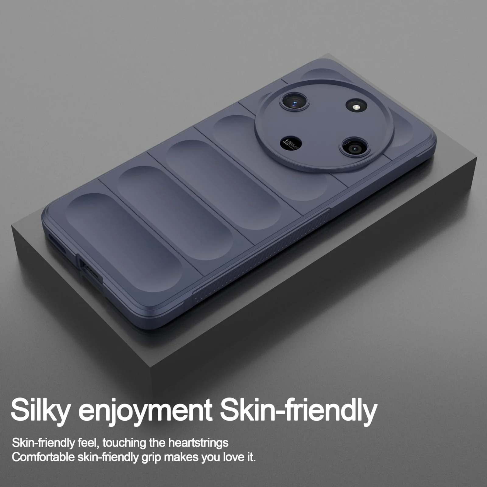 DL3 Mobilak Soft Silicone Protective Case for Honor X9b / Honor Magic 6 Lite 5G / Honor X50 with Camera Protection and Shockproof Design - Blue
