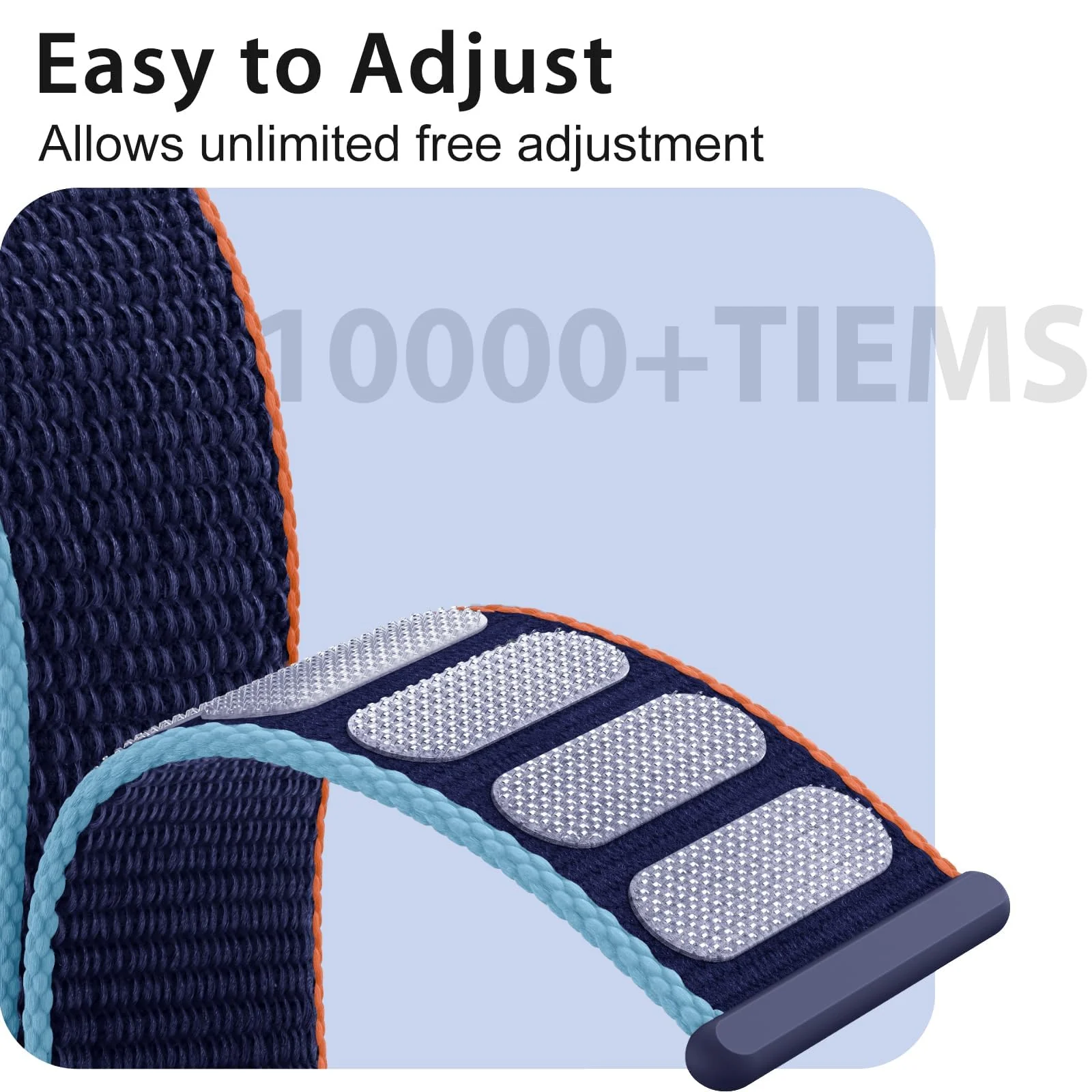 DL3 MOBILAK Elastic Nylon Watch Strap for Huawei Watch Fit 3 / Fit 4 / Fit 4 Pro / Fit 5 / Fit 5 Pro, Navy Blue