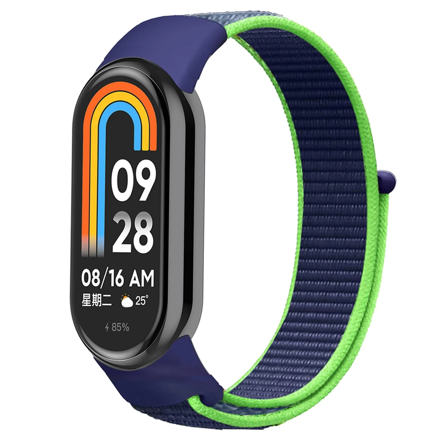 DL3 Mobilak Nylon Sport Band Compatible with Xiaomi Mi Band 10/9/8 for Women Men, Soft Adjustable Breathable Sport Loop Watch Strap Replacement Wristband for Xiaomi Smart Band 8/9/10