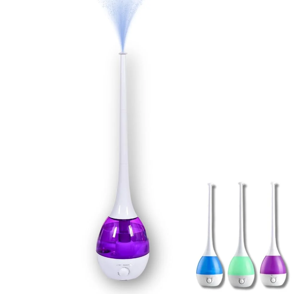Mobigon 2.6 Litres Humidifier for Room, Cool Mist Ultrasonic Humidifier/Essential Oil Diffuser, Super Quiet 360°Nozzle, Colorful Change, Auto Shut Off&UV Light&, Lasts Up to 24 Hours - A. Blue
