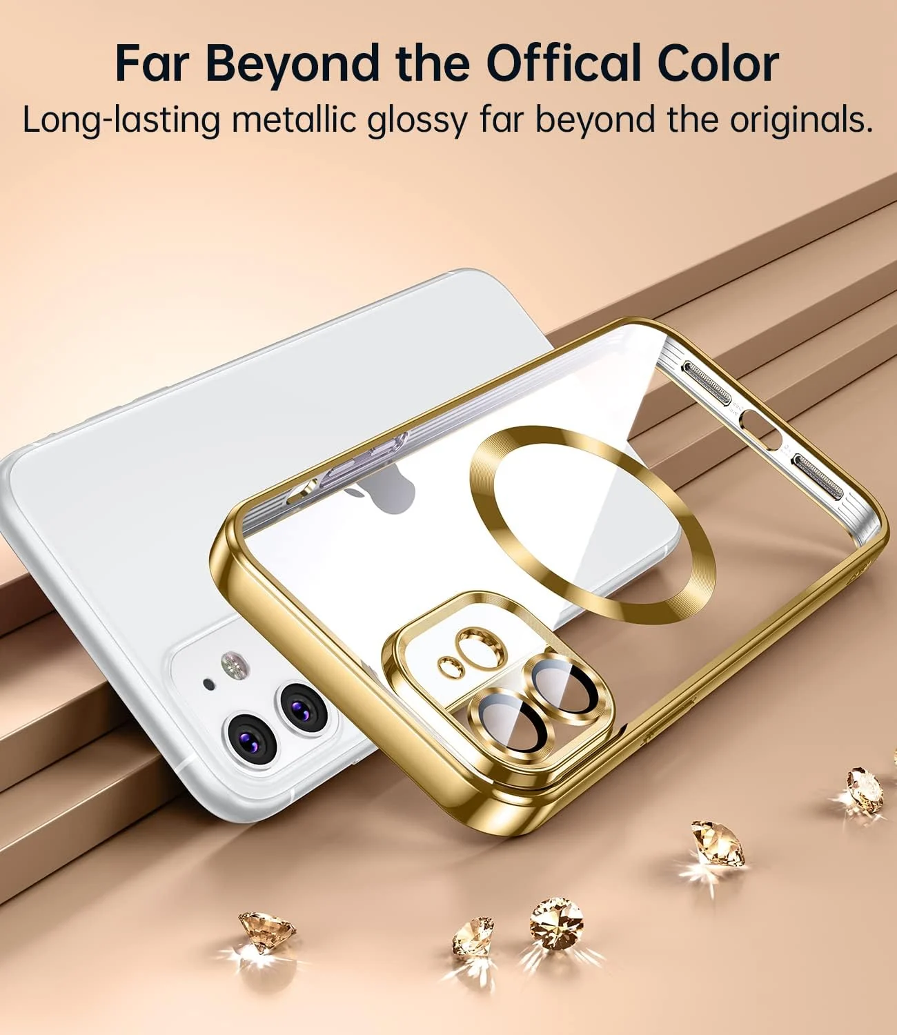 DL3 Mobilak Plated-Edge TPU Protective Case with Camera Protection for iPhone 12 - Gold
