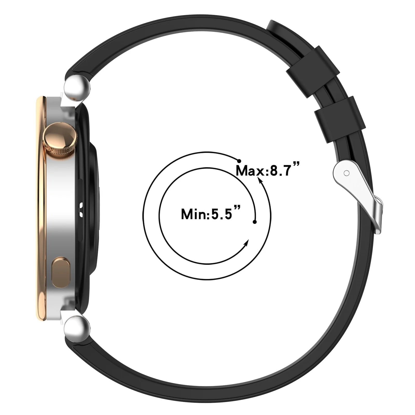 DL3 Mobilak Strap Compatible with Huawei Watch GT5 Pro 42mm / GT5 41mm / GT4 41mm / Garmin Venu 3S / Forerunner 265S / Fossil Women's Gen 6, 18mm Soft Silicone Replacement Bands - Green