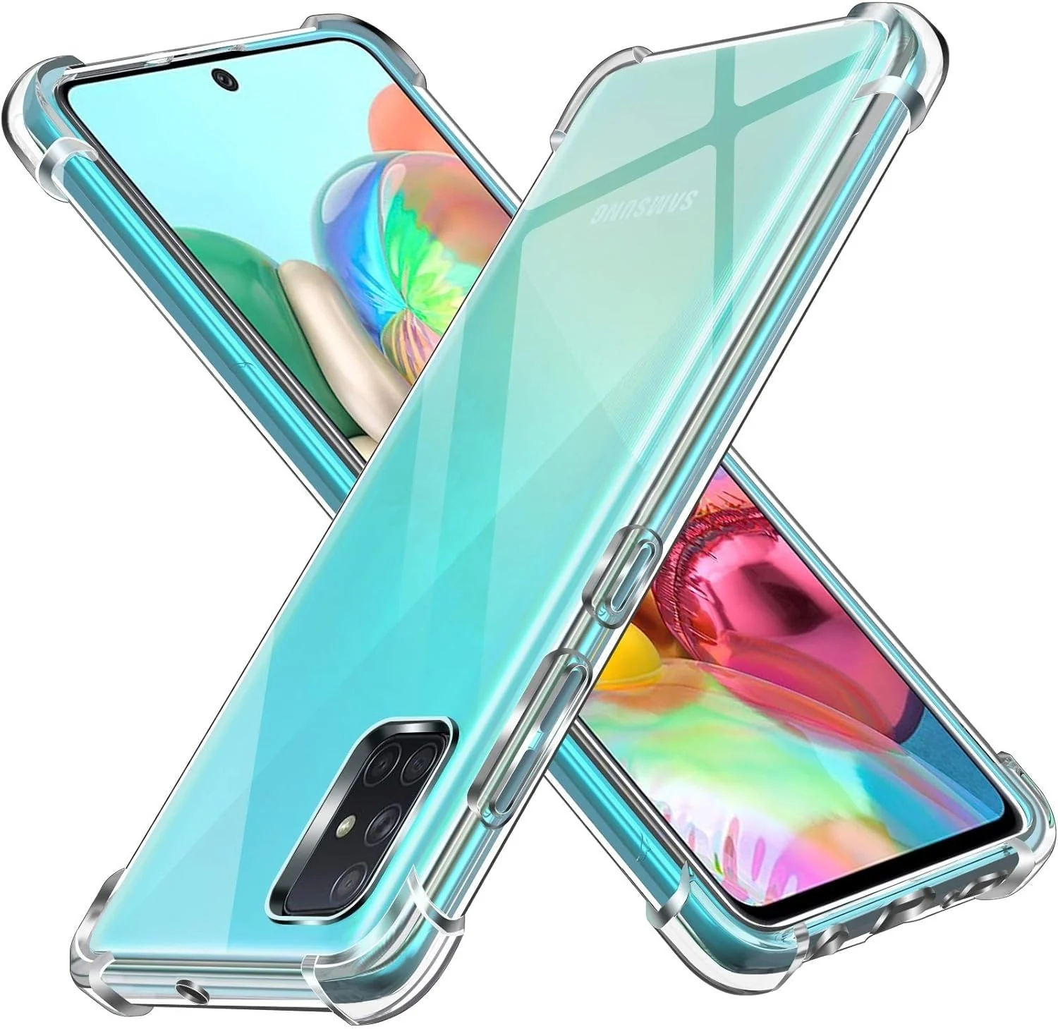 DL3 Mobilak Clear TPU Protective Case for Samsung Galaxy A71 4G with Camera Protection and Shockproof Design - Clear