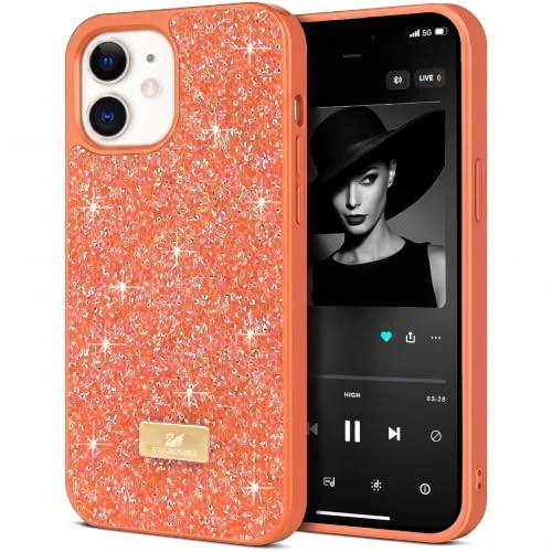 DL3 Mobilak Case for iPhone 16 Pro Max 6.9-Inch Glitter, Sparkle Diamond Crystal Bling Case with Bling, Ultra Thin Lightweight Full Body Shockproof Anti-Scratch Protective Cover (Black)