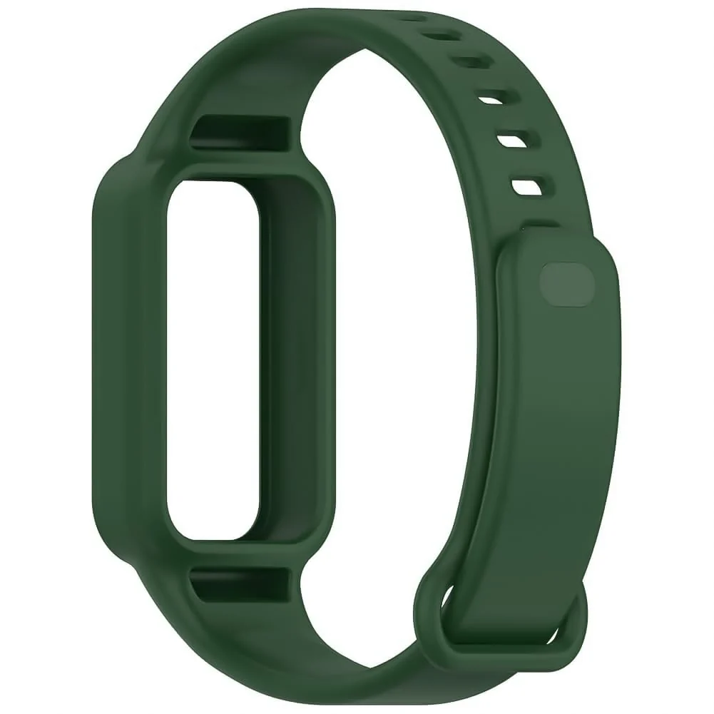 DL3 Mobilak Compatible with Xiaomi Smart Band 9 Active/Xiaomi Redmi Smart Band 3 Replacement Silicone Wrist Strap Bracelet Band Soft And Durable Watch Accessories - Green