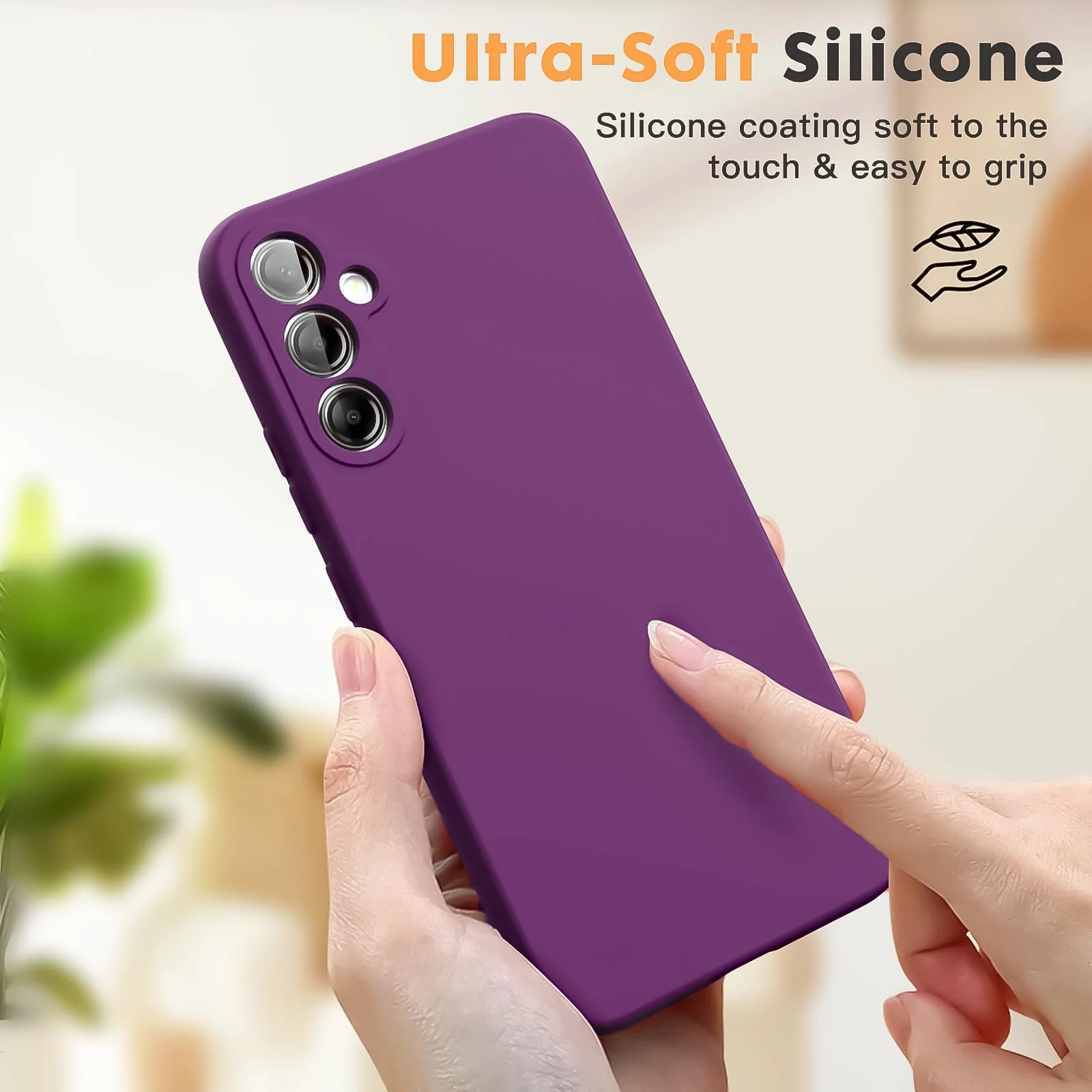 DL3 Mobilak Silicone Protective Case for Samsung Galaxy A04s / A13 4G / A13 5G, Shock-absorbing protection, Scratch-resistant surface, Soft microfiber lining - Violet