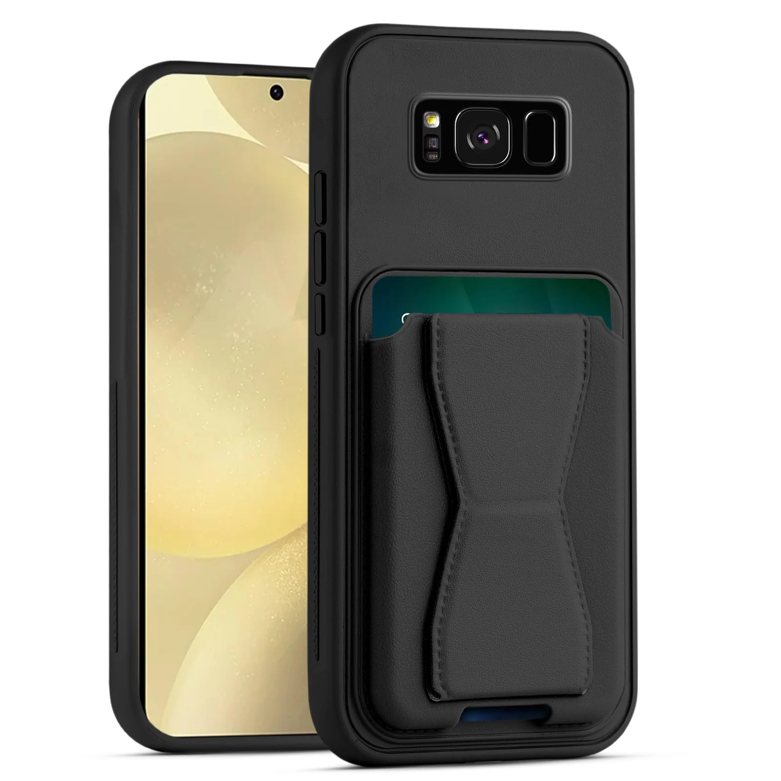 Samsung Galaxy S8+ Plus — DL3 Mobilak Leather Wallet Case for Samsung Galaxy S8 + Plus, Camera protection, Shock-absorbing protection, Built-in kickstand