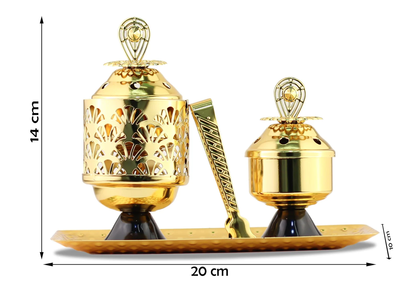 Mobigon Charcoal Incense Burner, Bakhoor Burner, Oud Frankincense Incense Burner, Vintage Arabic Burner, Suitable For Arabian Oud, Yoga, Spa and Aromatherapy, Office & Home Decor - style 23
