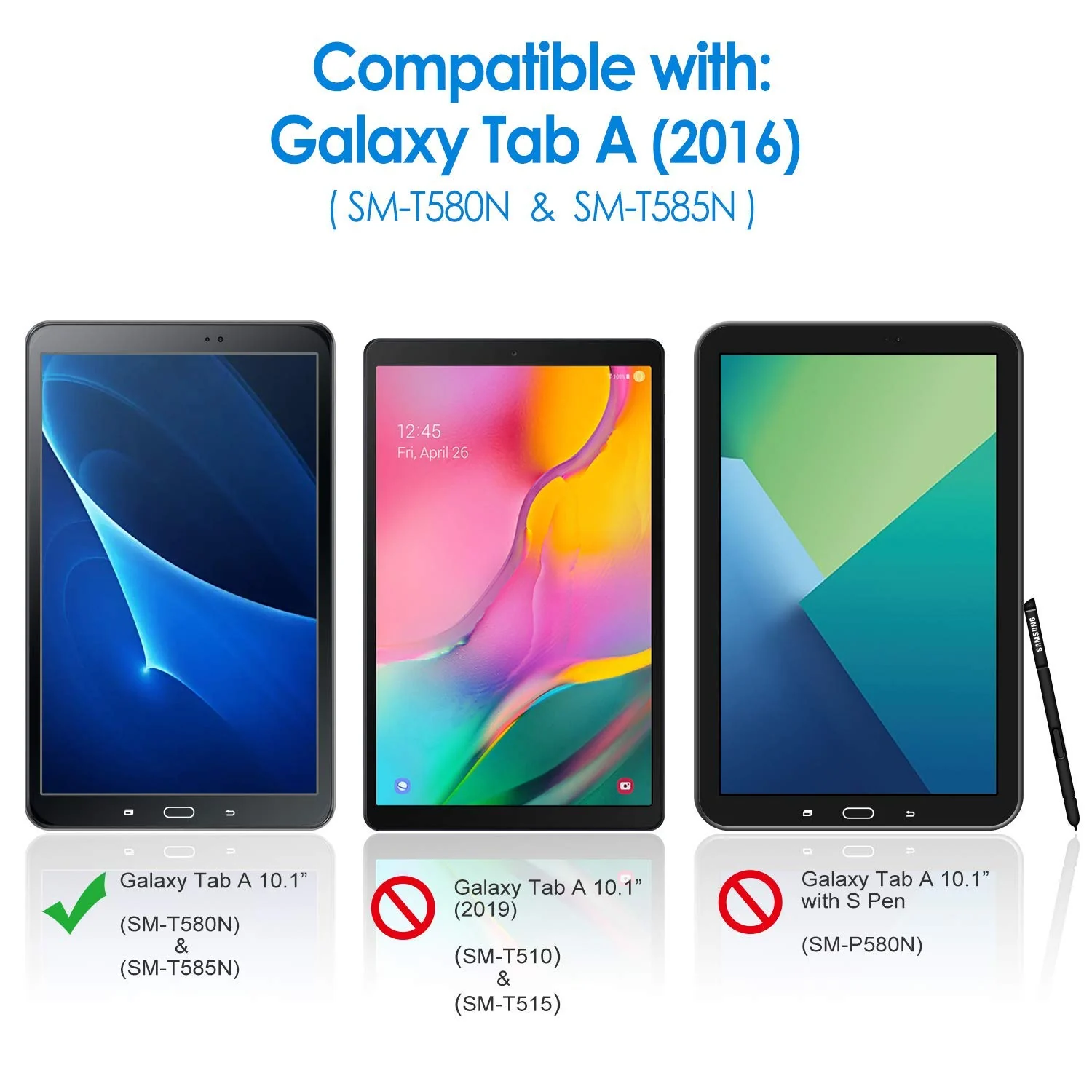 DL3 Mobilak Screen Protector For Samsung Galaxy Tab A 10.1 T580 T585 T587 Tablet Tempered Glass Film [HD Crystal ] [Easy Installation] [Scratch Resistant] [9H Hardness] - Clear