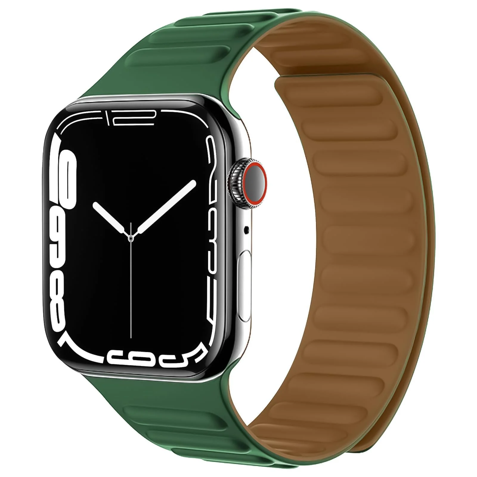 DL3 Mobilak Silicone Straps Compatible with Apple Watch Ultra Strap 49mm 46mm 45mm 44mm 42mm, Loop Band with Strong Magnetic Closure Designed for iWatch Ultra Ultra 2 Series 11 10 9 8 7 6 5 4 3 2 1 SE - Clover Green
