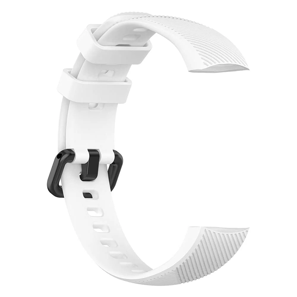 DL3 Mobilak Compatible for Honor Band 5/Honor Band 4 Strap, Soft Silicone Sport Wristband Adjustable Accessory Bracelet Replacement Band for Honor Band 5/Band 4 - White