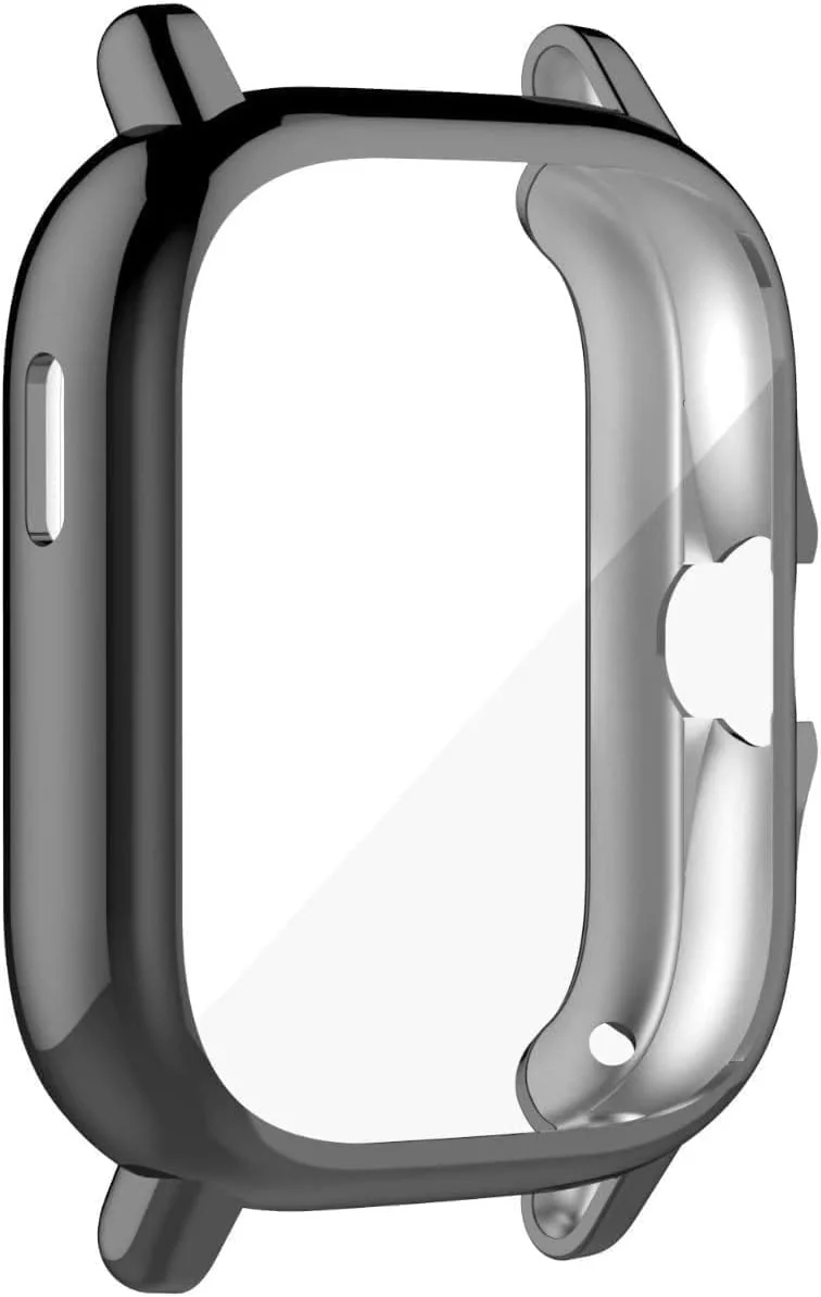 DL3 Mobilak Case Compatible with Amazfit GTS 3 & Amazfit GTS Case All-Around Screen Protector Watch Soft TPU Shockproof Cover Slim Guard Thin Bumper Shell Protector - Black