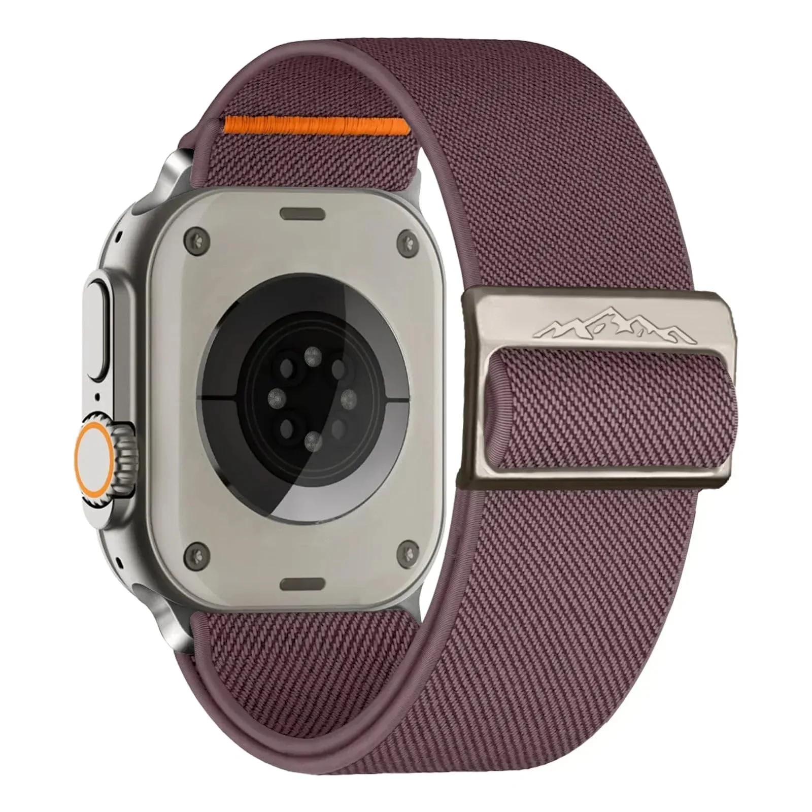 DL3 Mobilak Solo Loop Nylon Band Compatible with Apple Watch Ultra 2/Ultra Band 49mm 45mm 46mm 44mm 42mm for Men Women, Soft Fabric Braided Elastic Sport Strap for iWatch Series SE 10/9/8/7/6/5/4 - Smoky Purple
