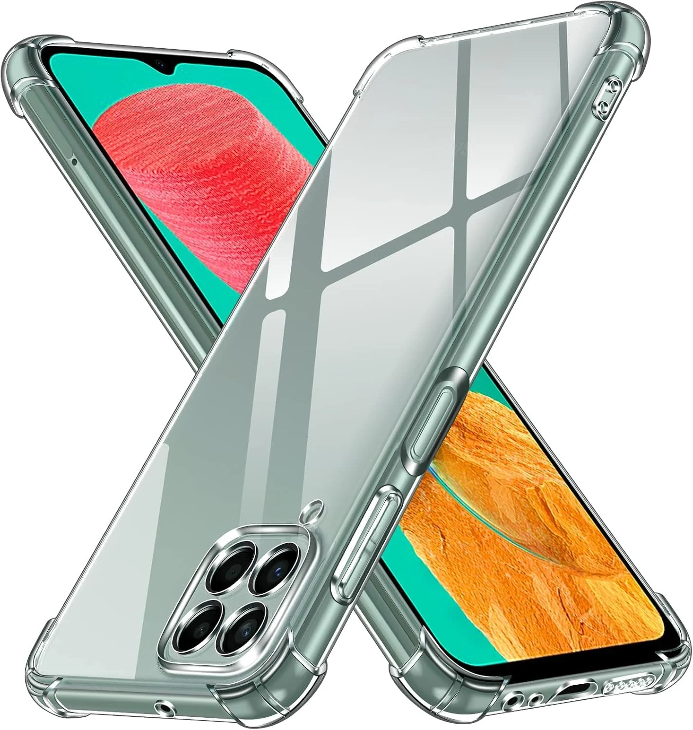 DL3 MOBILAK Anti-Shock Transparent TPU Phone Case for Samsung Galaxy M33 5G, Clear