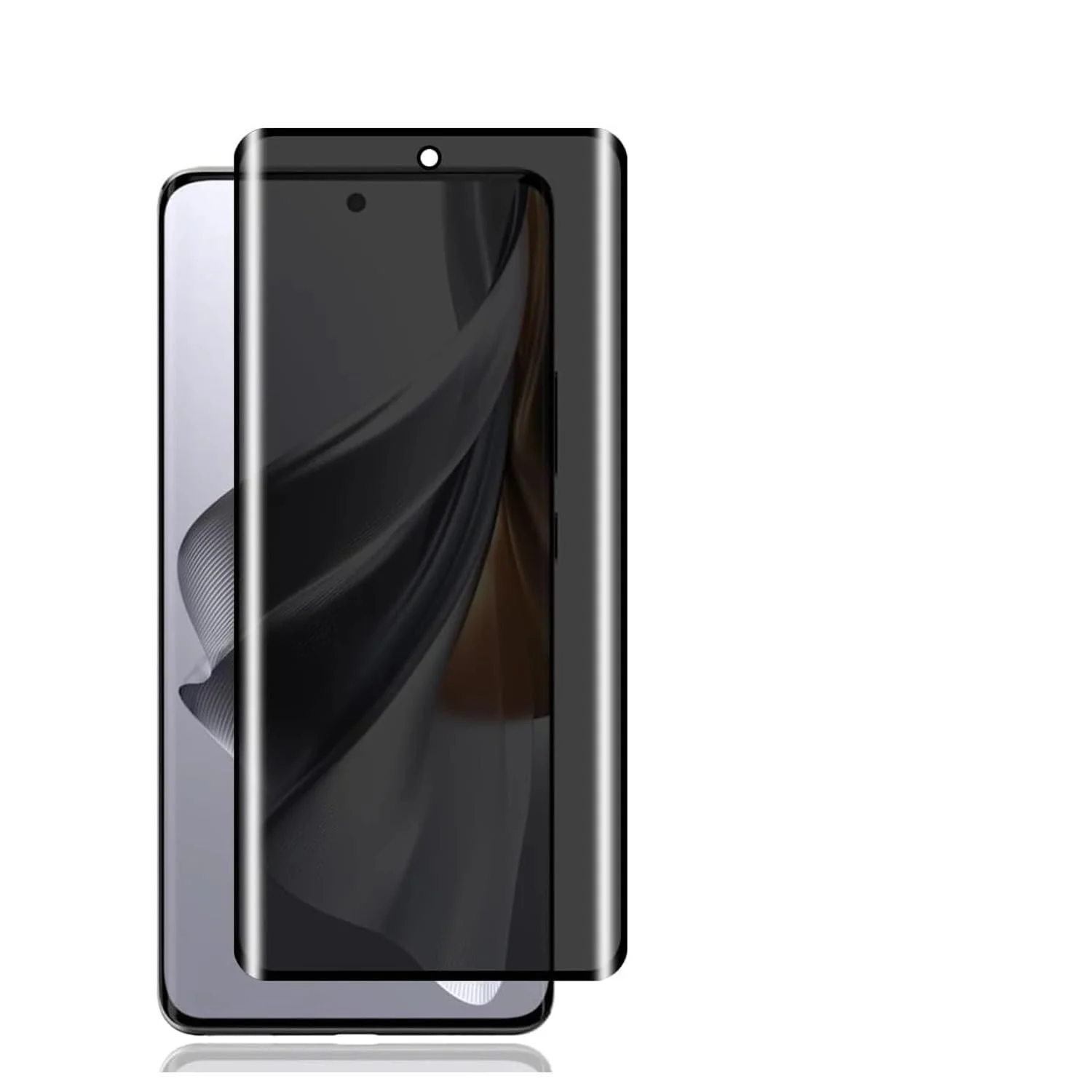 DL3 Mobilak Screen Protector for realme 10 Pro+ / realme 10 Pro Plus Glass Fingerprint Reader Support 3D Curved Anti-Spy Tempered Glass Screen Protector - Privacy