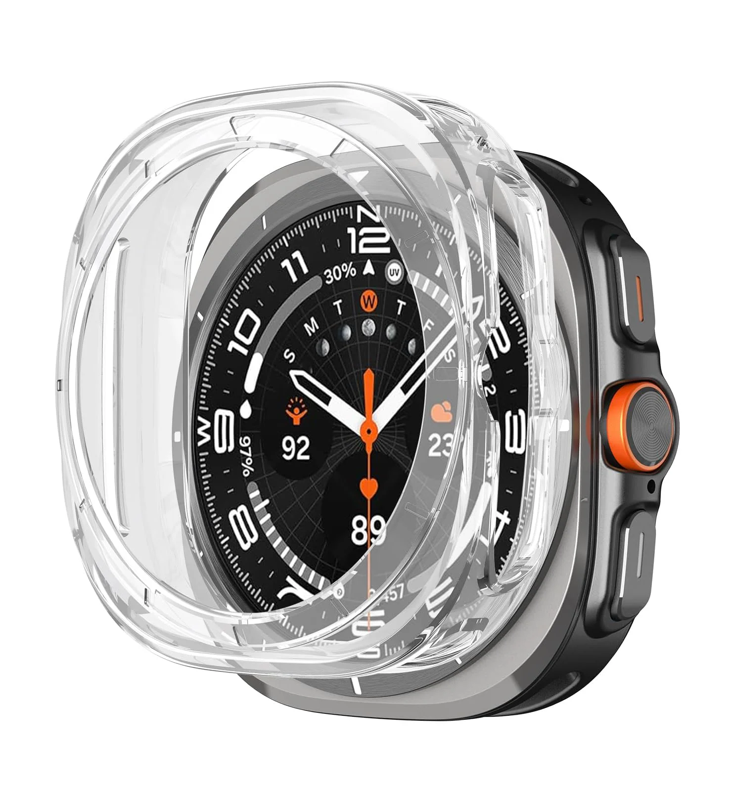 DL3 Mobilak Case Compatible with Samsung Galaxy Watch Ultra 2025/Galaxy Watch 7 Ultra 2024 47mm, Premium Soft TPU Slim Plated Protective Bumper Shell Cover Without Screen Protector