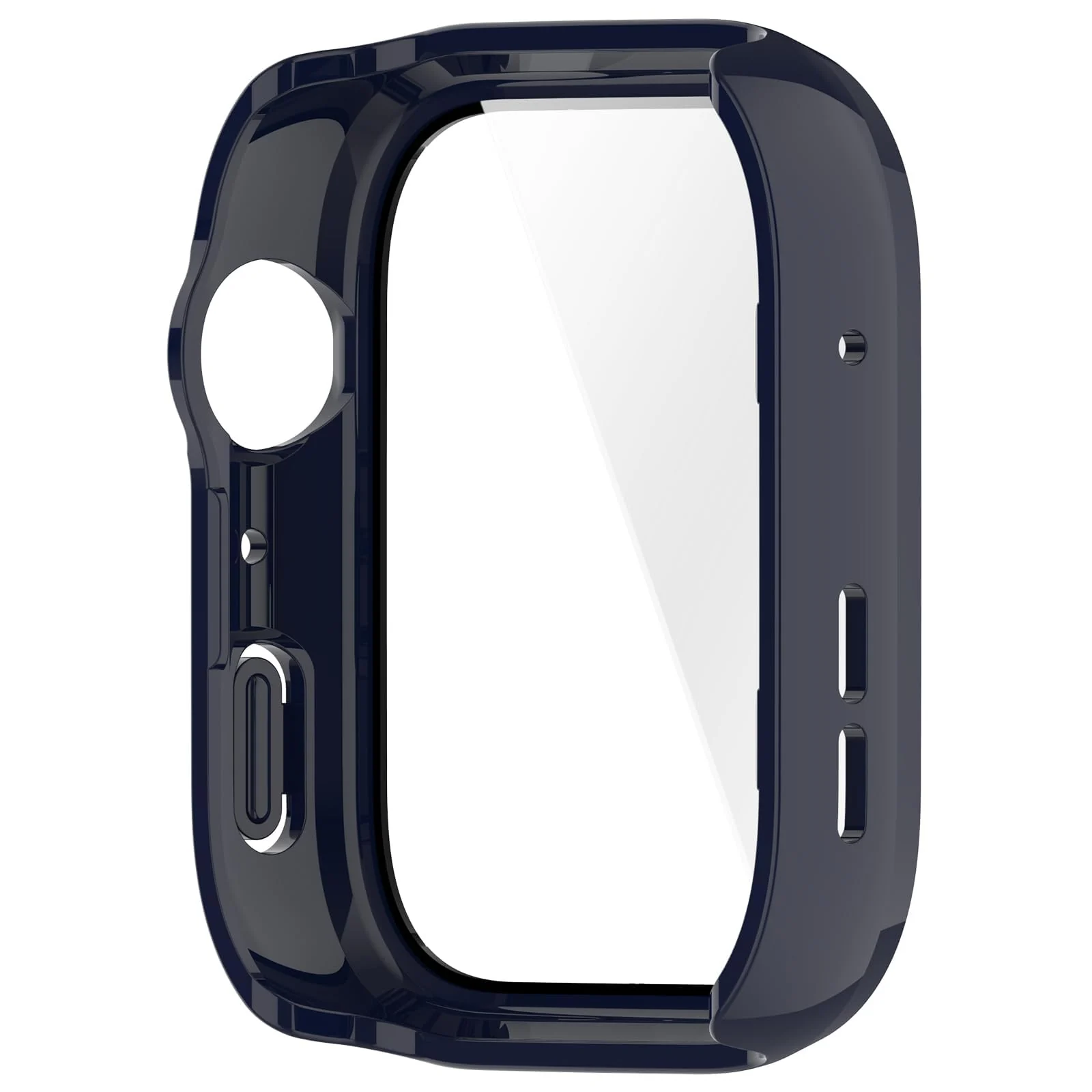 DL3 Mobilak Case Compatible with Huawei Watch Fit 4, Full Coverage Slim Hard Case Protective Bumper Built-in Tempered Glass Screen Protector Shell for Huawei Watch Fit 4 - Blue