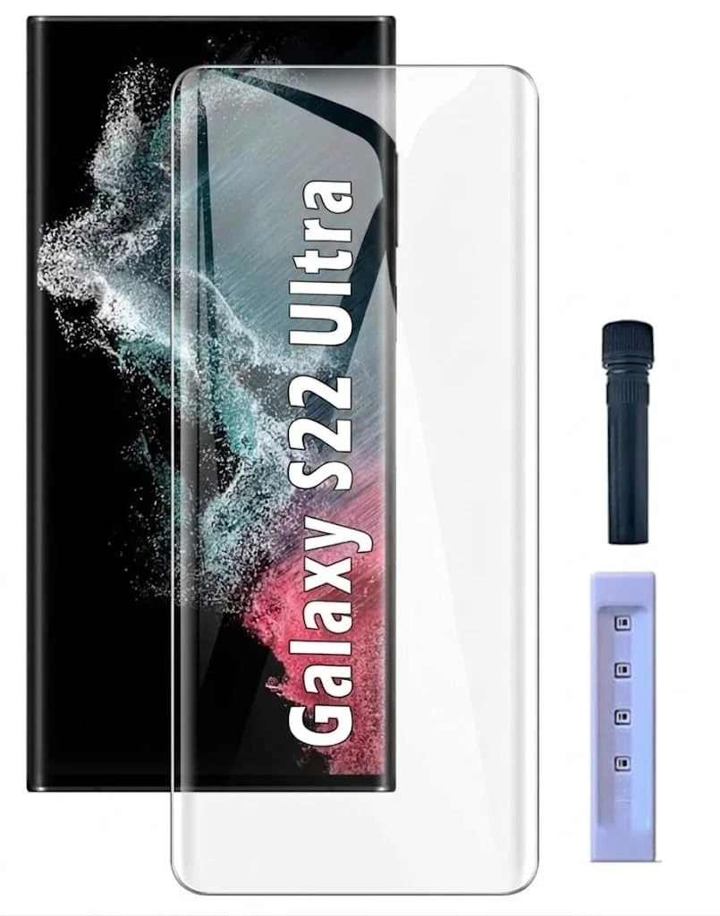 MOBIGON Liquid UV Tempered Glass Screen Protector for Samsung Galaxy S22 Ultra 5G, Clear