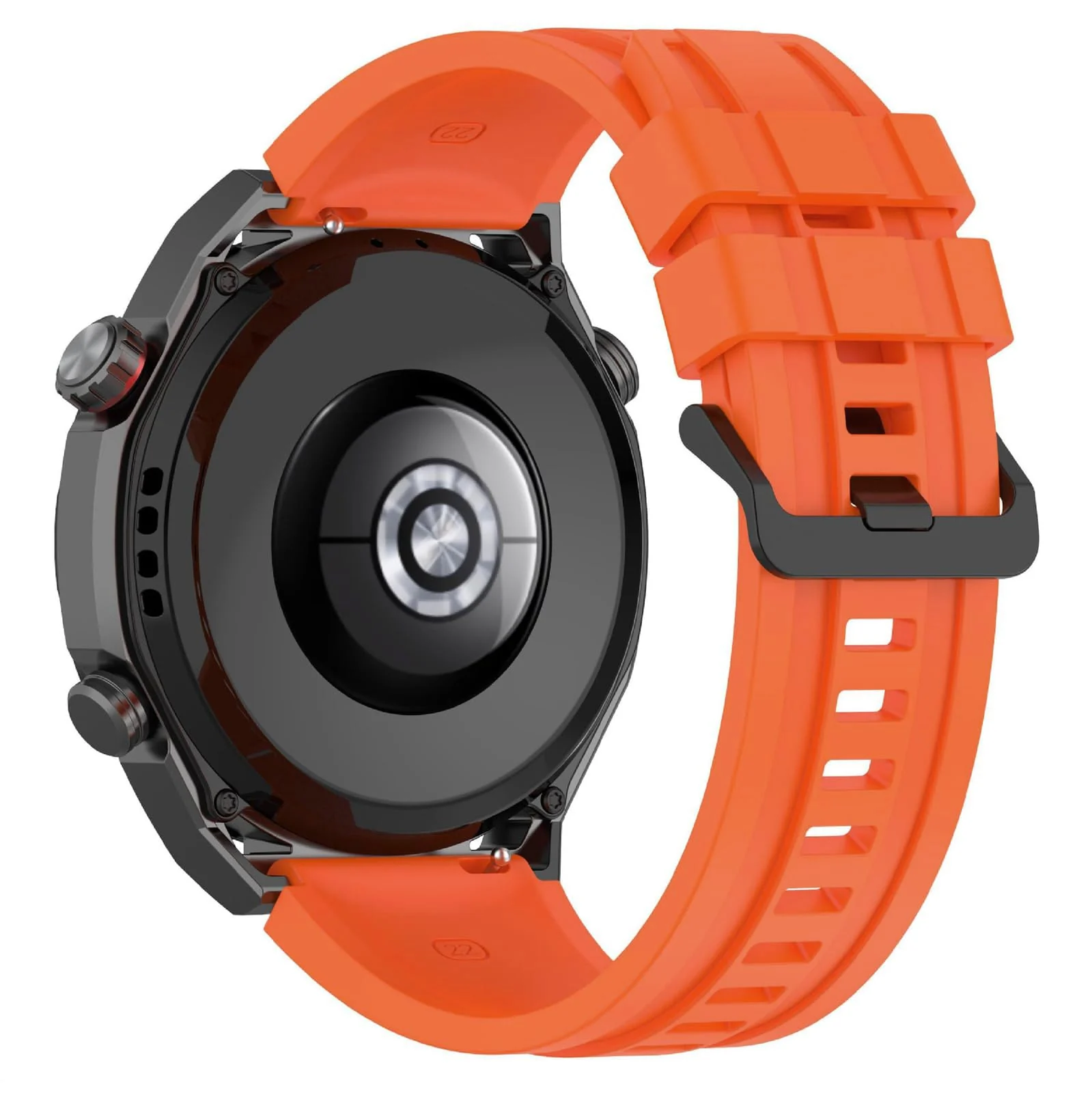 22MM Band Compatible with Huawei Watch GT7 GT6 GT5 GT4 46MM/Watch 4 3 Pro/GT7 GT6 GT5 GT4 Pro/Watch 4 3/GT3 46mm/GT2 46mm/GT 2e/GT Runner, 22MM Silicone Replacement Wristband Strap - Orange