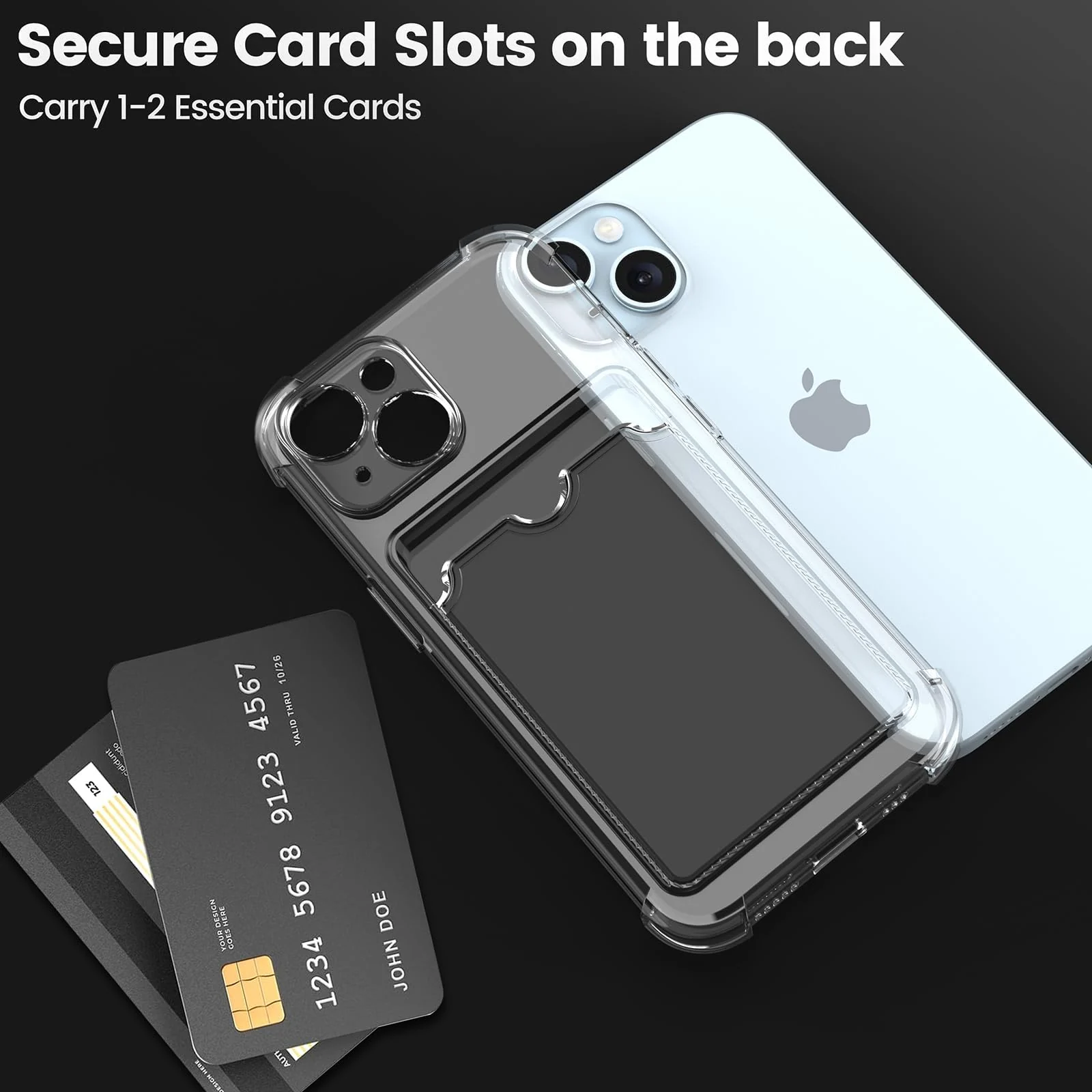 DL3 Mobilak Leather Wallet Case for iPhone 13 6.1-Inch, Supports wireless charging, Camera protection, Shock-absorbing protection - Clear