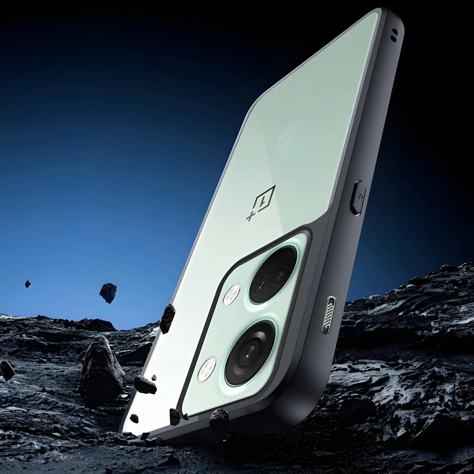 DL3 MOBILAK Clear Three-Layer Protective Phone Case for OnePlus Nord 3 and Ace 2v - Black