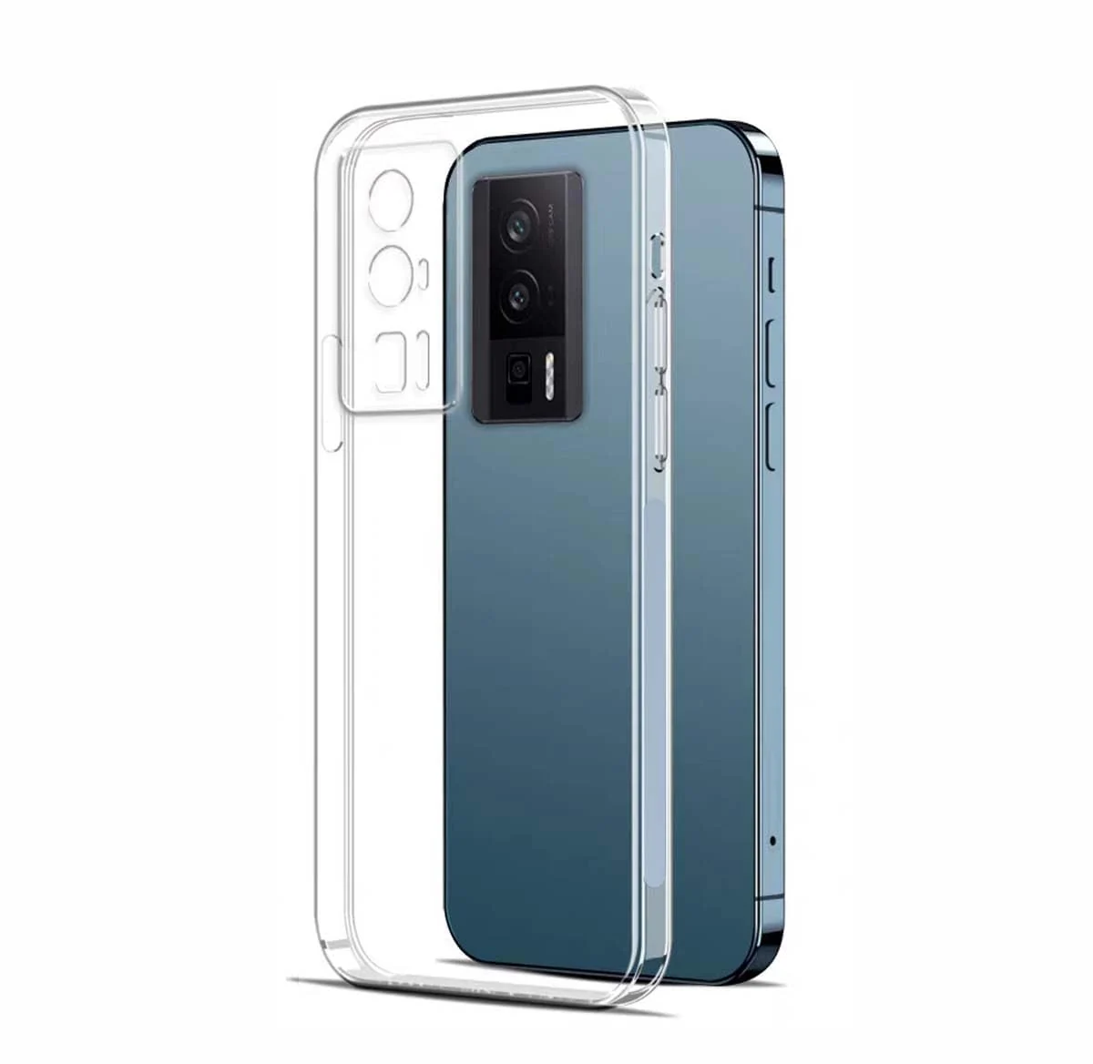 DL3 Mobilak Case Compatible with Xiaomi Poco F5 Pro/Redmi K60/K60 Pro Case Crystal Soft TPU Gel Case Flexible Silicone Anti-Scratch Camera Protection TPU Cover - Clear