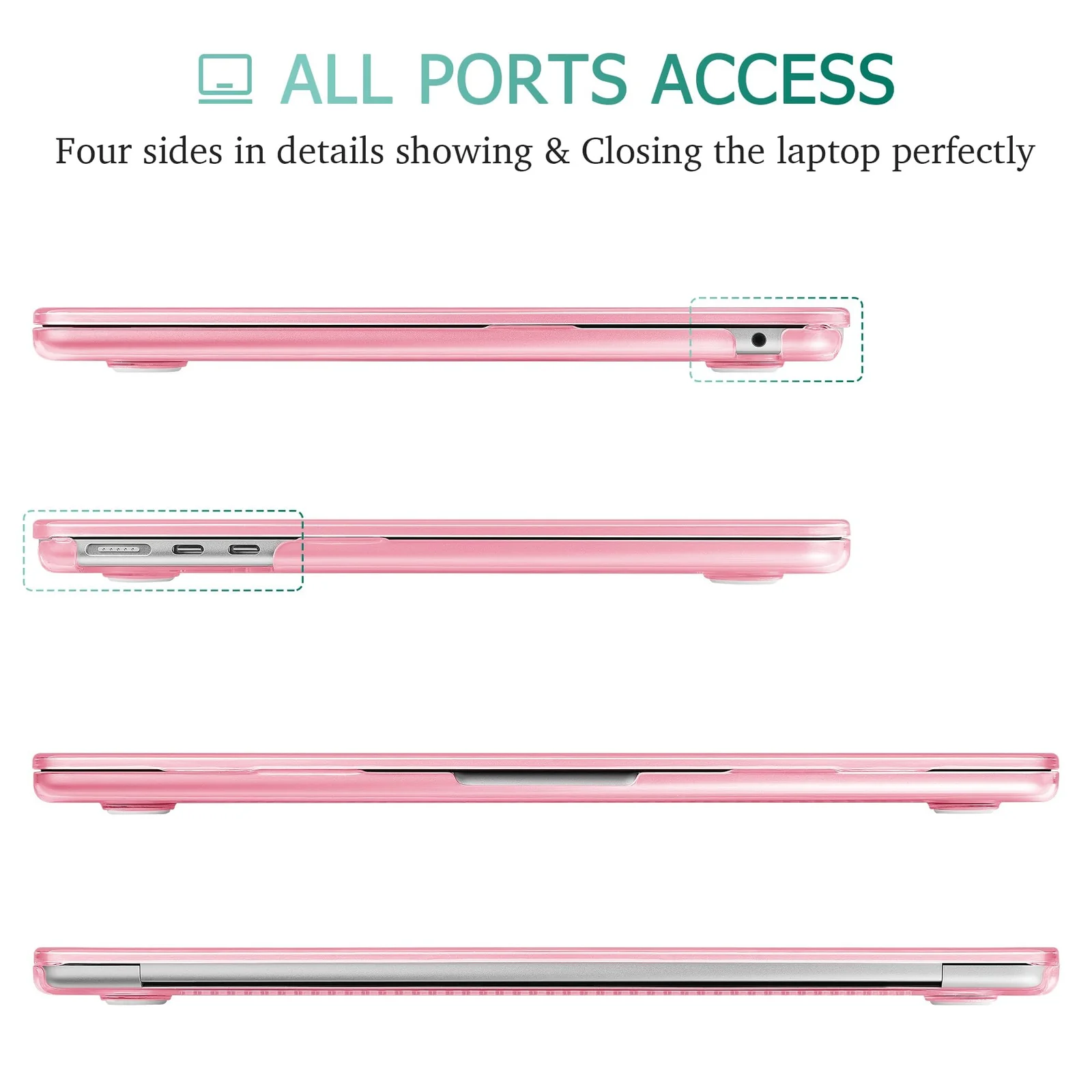 DL3 Mobilak Compatible with MacBook Pro 16 inch Case 2024 2023 2022 2021 M4 M3 M2 M1 A3403 A3186 A2991 A2780 A2485 Pro Max Liquid Retina Touch ID, Protective Plastic Hard Shell Cover - Pink