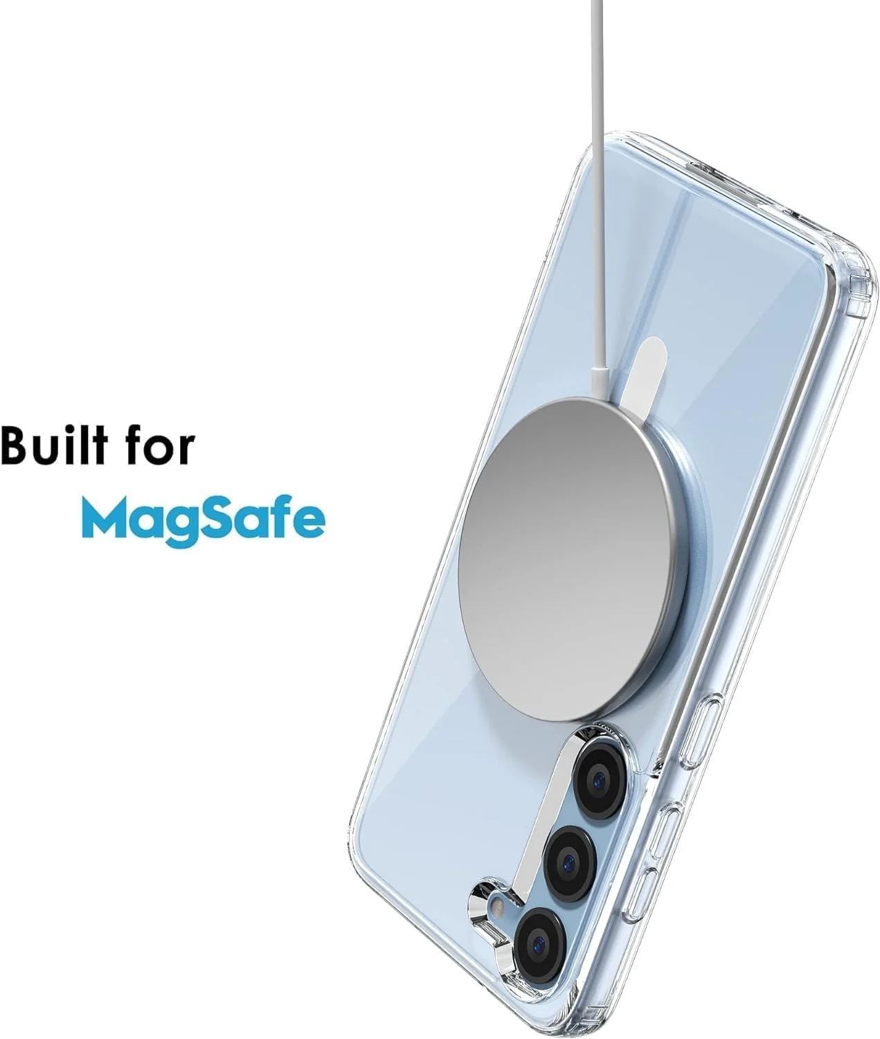 DL3 Mobilak for Samsung Galaxy S23 5G Case [Compatible with MagSafe] [Strong Magnet] [Non-Yellowing] Magnetic Slim Thin Bumper Phone Cover, Lightweight, and Durable - Clear
