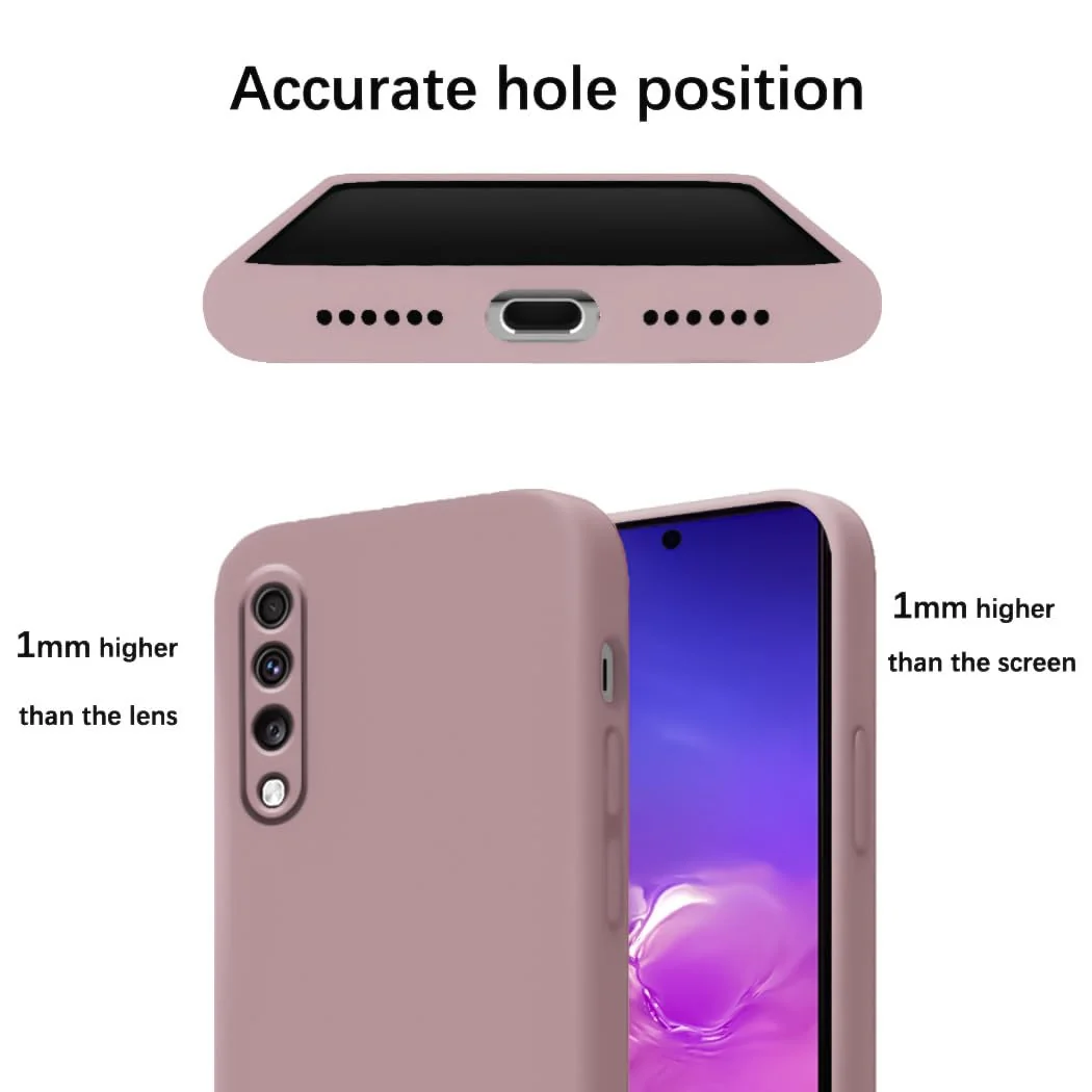 DL3 Mobilak Samsung Galaxy A70 / A70s Case, Soft Flexible Silicone Gel Rubber Bumper Cover, Full Body Shockproof Protective Phone Case - Cashmere