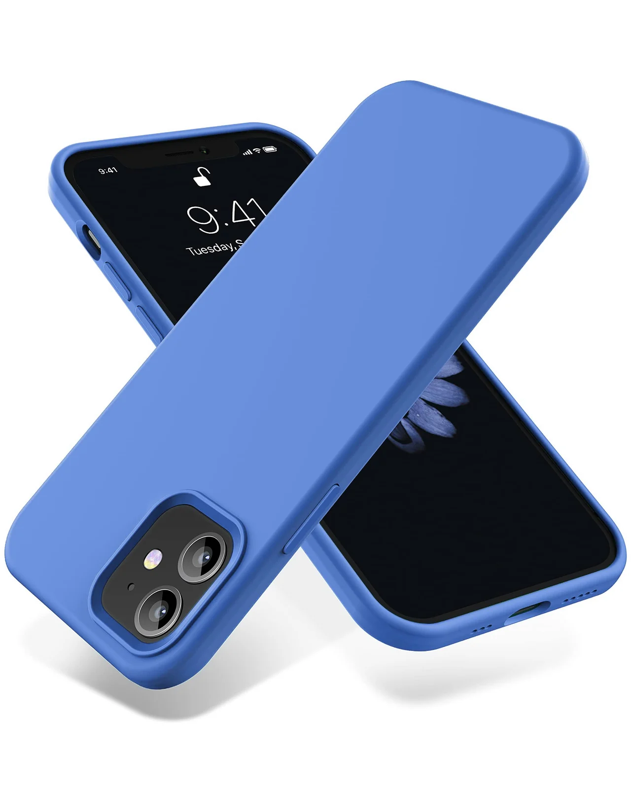 DL3 Mobilak Liquid Silicone Protective Case for iPhone 11 (6.1 Inch) with Camera Protection and Microfiber Lining - Light Blue 2