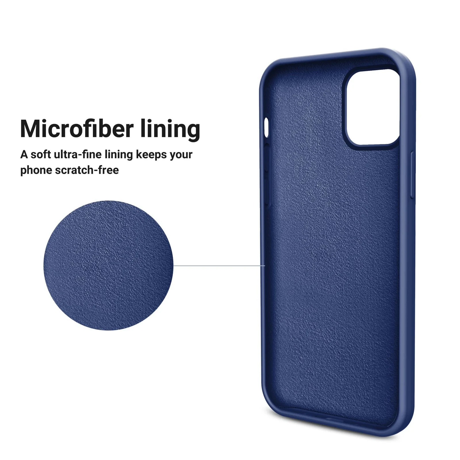 "DL3 Mobilak Compatible with iPhone 15 Pro Max Case 6.7"", Slim Liquid Silicone 3 Layers Soft Gel Rubber Shockproof Protective Phone Case with Anti-Scratch Microfiber Lining - Royal Blue"