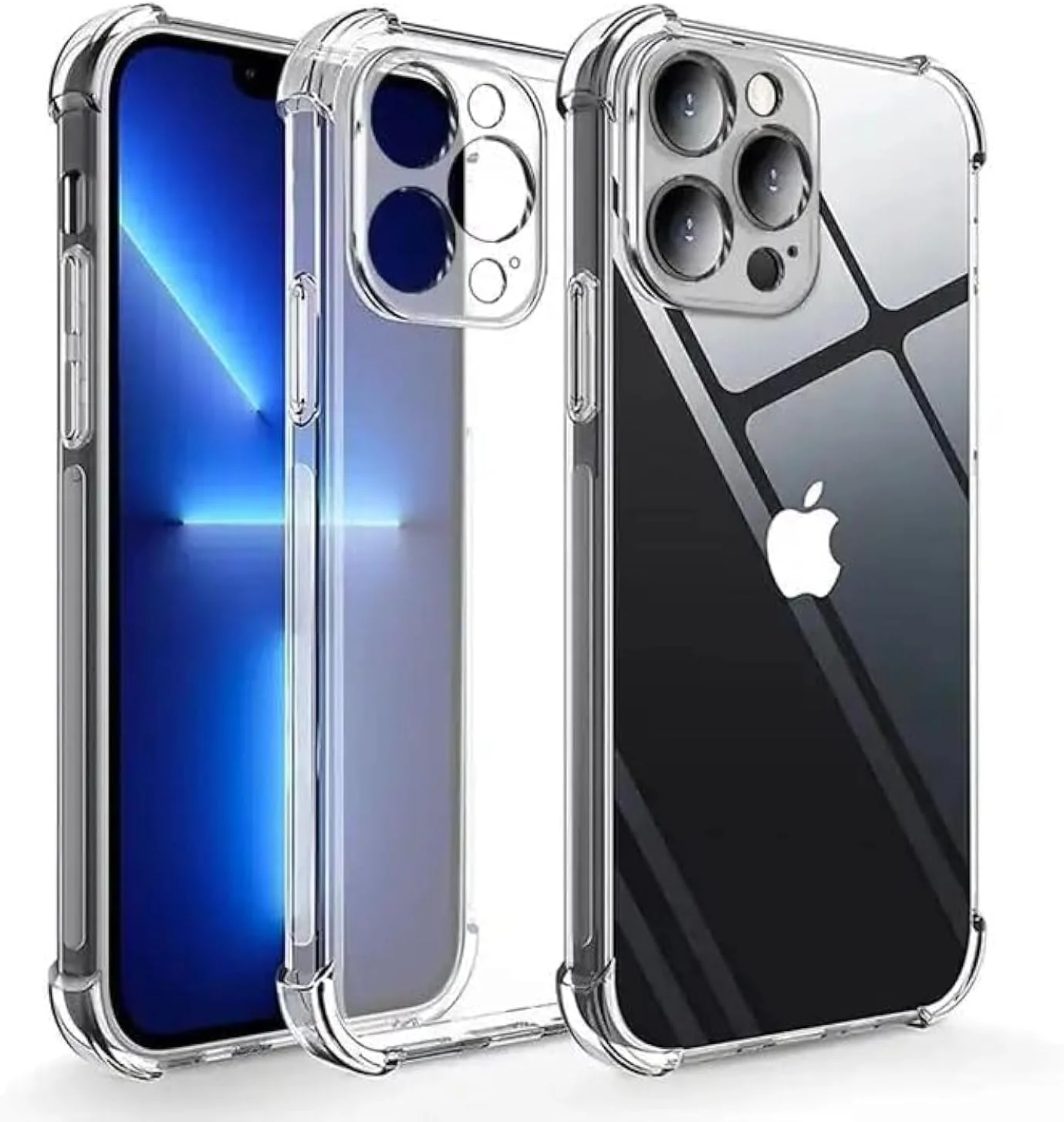 DL3 Mobilak Case Compatible with iphone15 pro, Cover Silicone TPU Gorilla Anti-shock Protector Camera Shockproof Corners - Clear