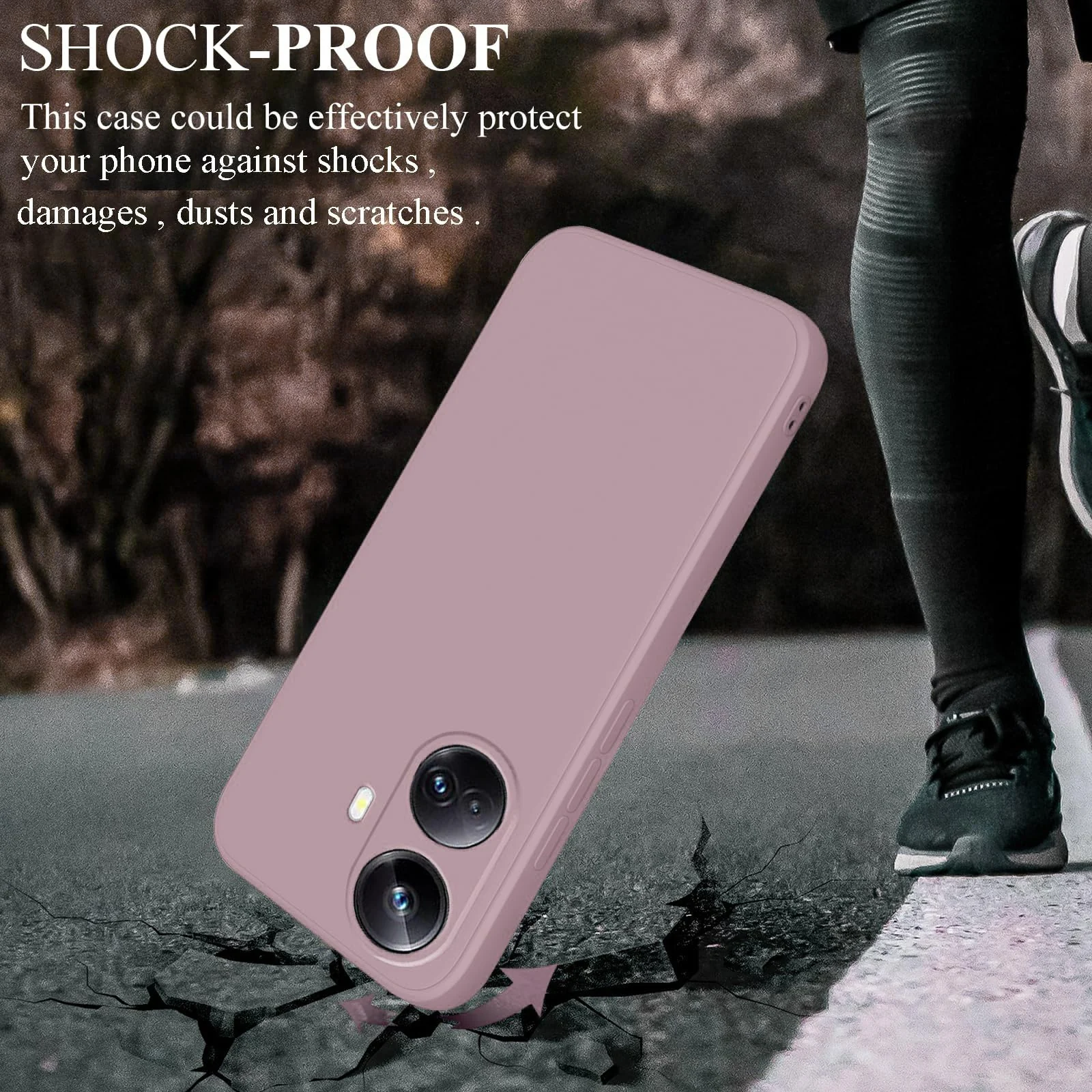 DL3 Mobilak Soft Silicone Gel Bumper Case for realme 10 pro plus - Cashmere