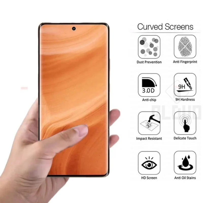 DL3 Mobilak Full Glass Screen Protector For realme GT5 Pro Tempered Glass Full Glue Cover Screen Protector For Fingerprint Unlock Screen Glass Film - Clear