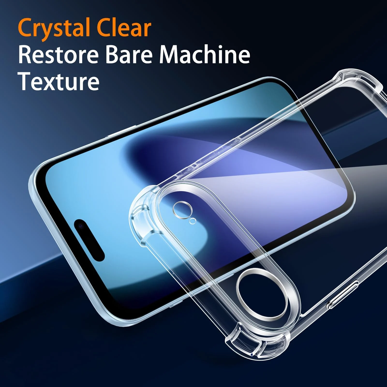DL3 Mobilak Case Compatible with iPhone 17 Air 6.5-Inch, Cover Silicone Transparent TPU Gorilla Anti-shock Protector Camera Shockproof Corners - Clear