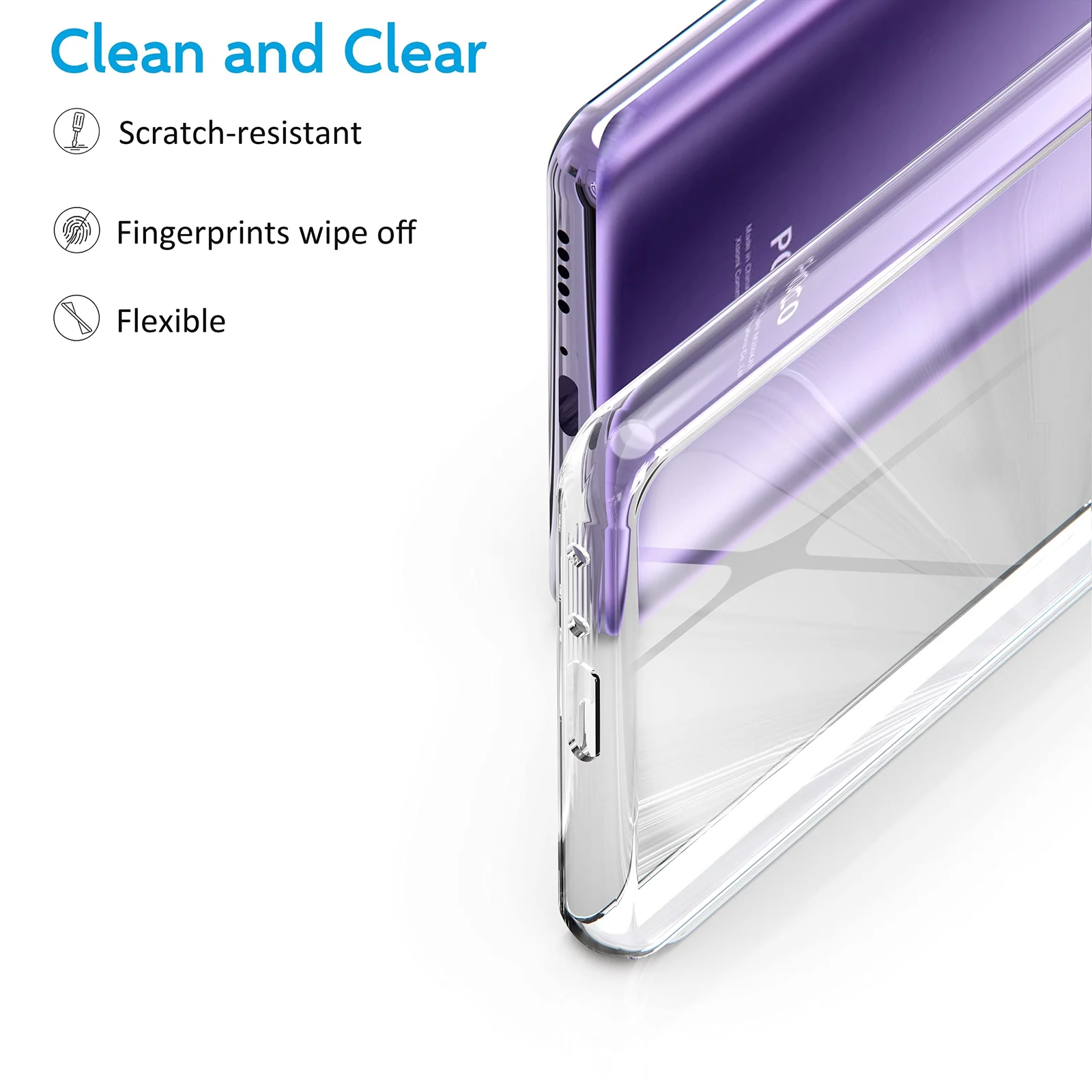 DL3 Mobilak Case Compatible with Xiaomi Poco F2 Pro/Redmi K30 Pro Case Crystal Soft TPU Gel Case Flexible Silicone Anti-Scratch Camera Protection TPU Cover - Clear