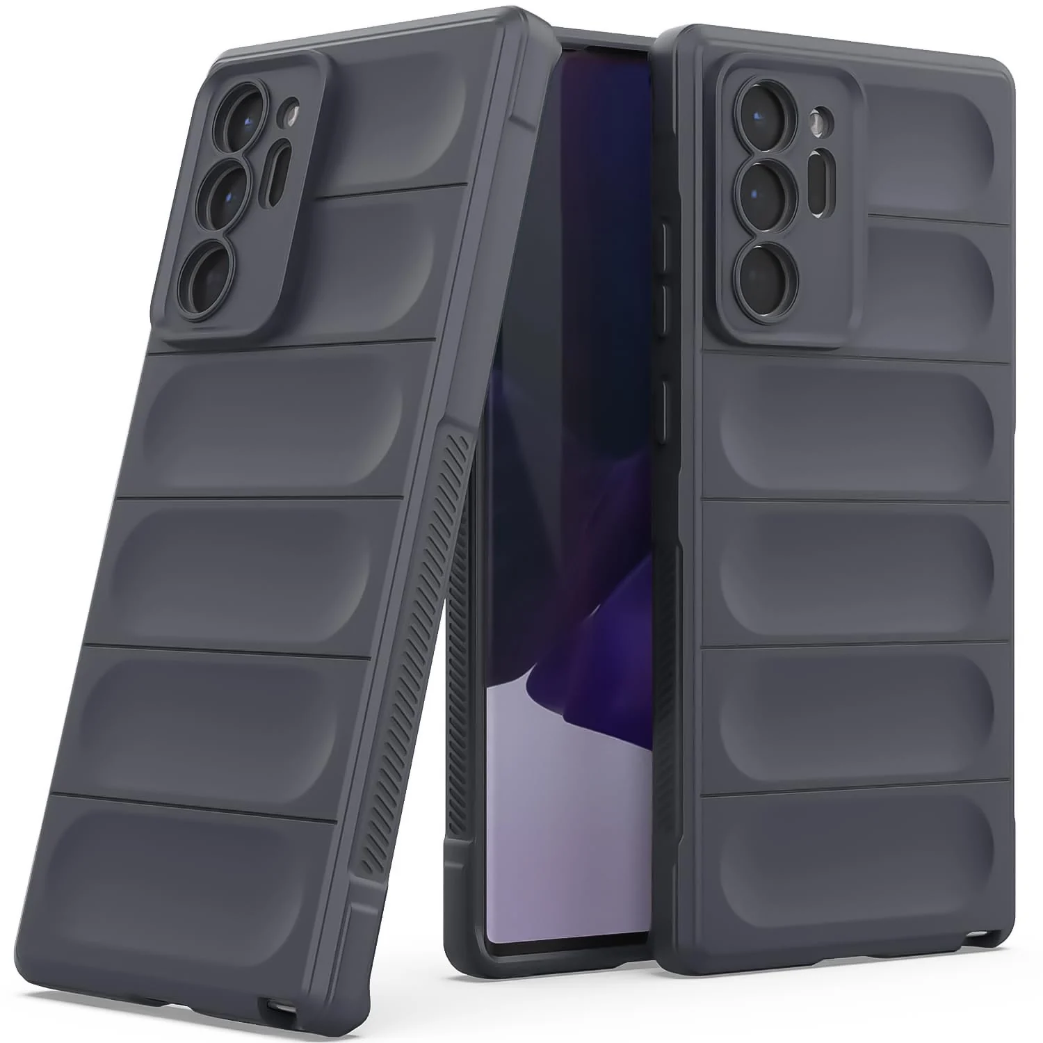 DL3 Mobilak Flexible Silicone and TPU Protective Case with Camera Protection for Samsung Galaxy Note 20 Ultra - Dark Gray