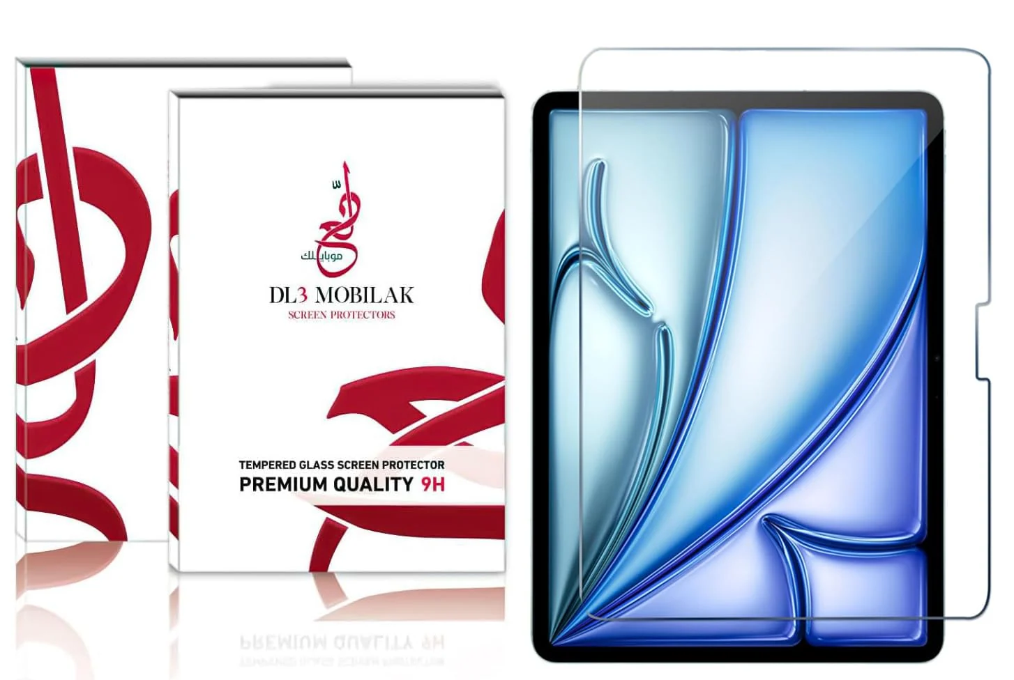 DL3 Mobilak Screen Protector For iPad Pro 11 Inch M4 2024 Tablet Tempered Glass Film [HD Crystal ] [Easy Installation] [Scratch Resistant] [9H Hardness] - Clear