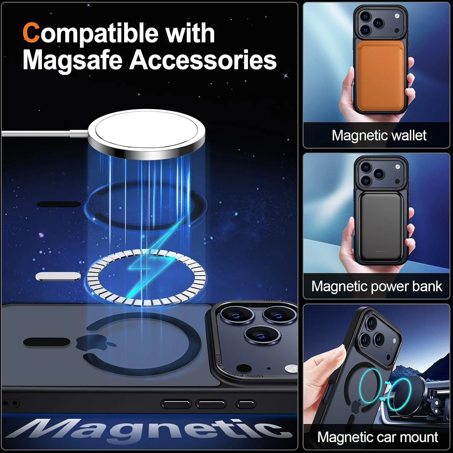 DL3 MOBILAK Protective Phone Case for Apple iPhone 18 Pro and 17 Pro - Black