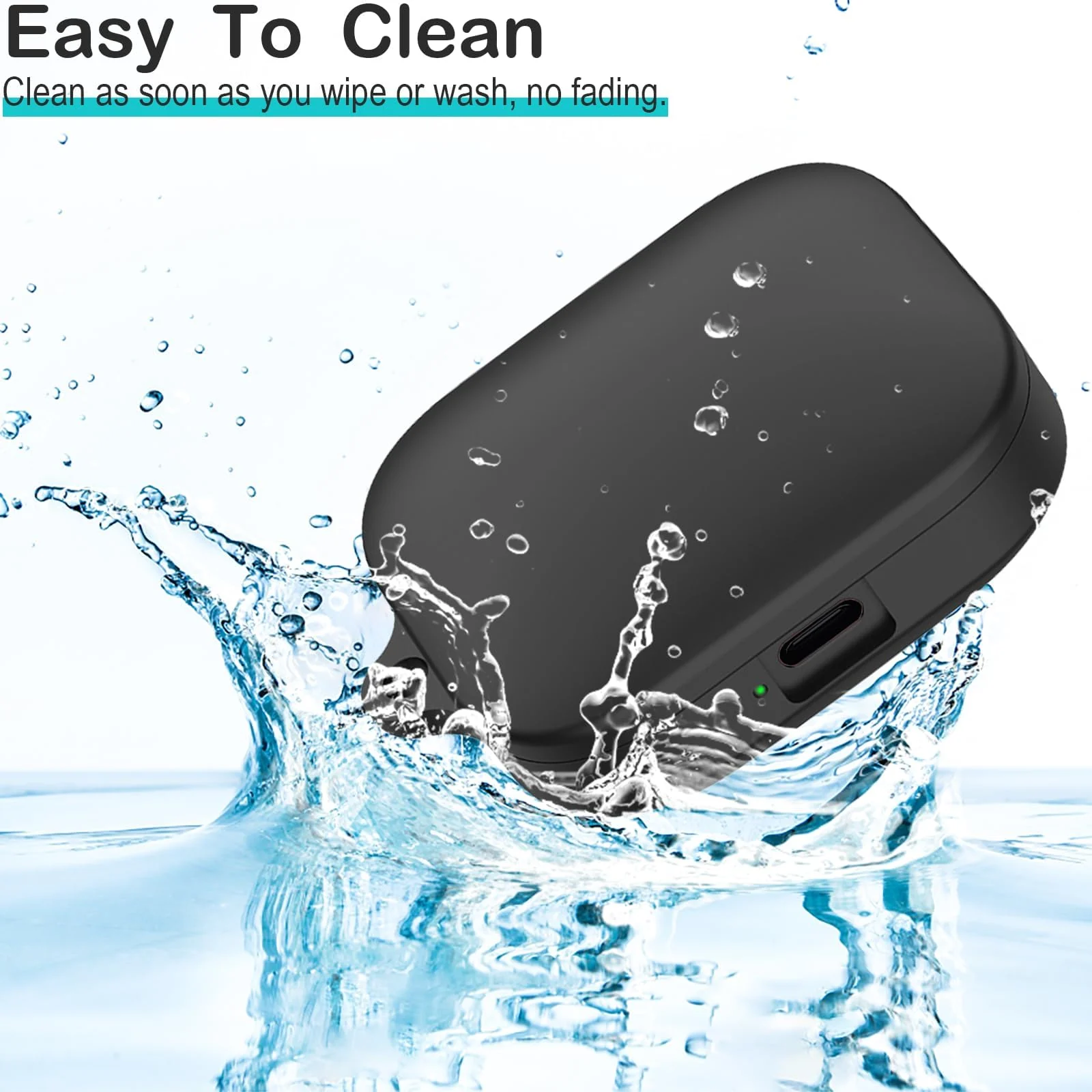 DL3 Mobilak Compatible with Xiaomi Redmi Buds 5 Case Cover, Soft Silicone Shockproof Protective Skin Case for Xiaomi Redmi Buds 5 Wireless Earbuds with Carabiner - Black
