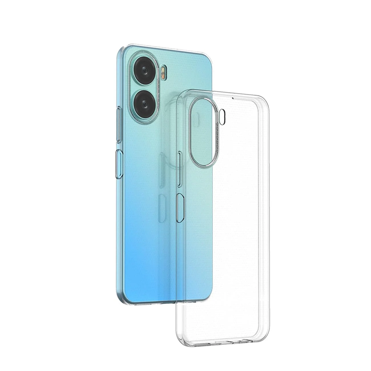 DL3 Mobilak Case Compatible with vivo Y16 / vivo Y02s Case Crystal Soft TPU Gel Case Flexible Silicone Anti-Scratch Camera Protection TPU Cover - Clear