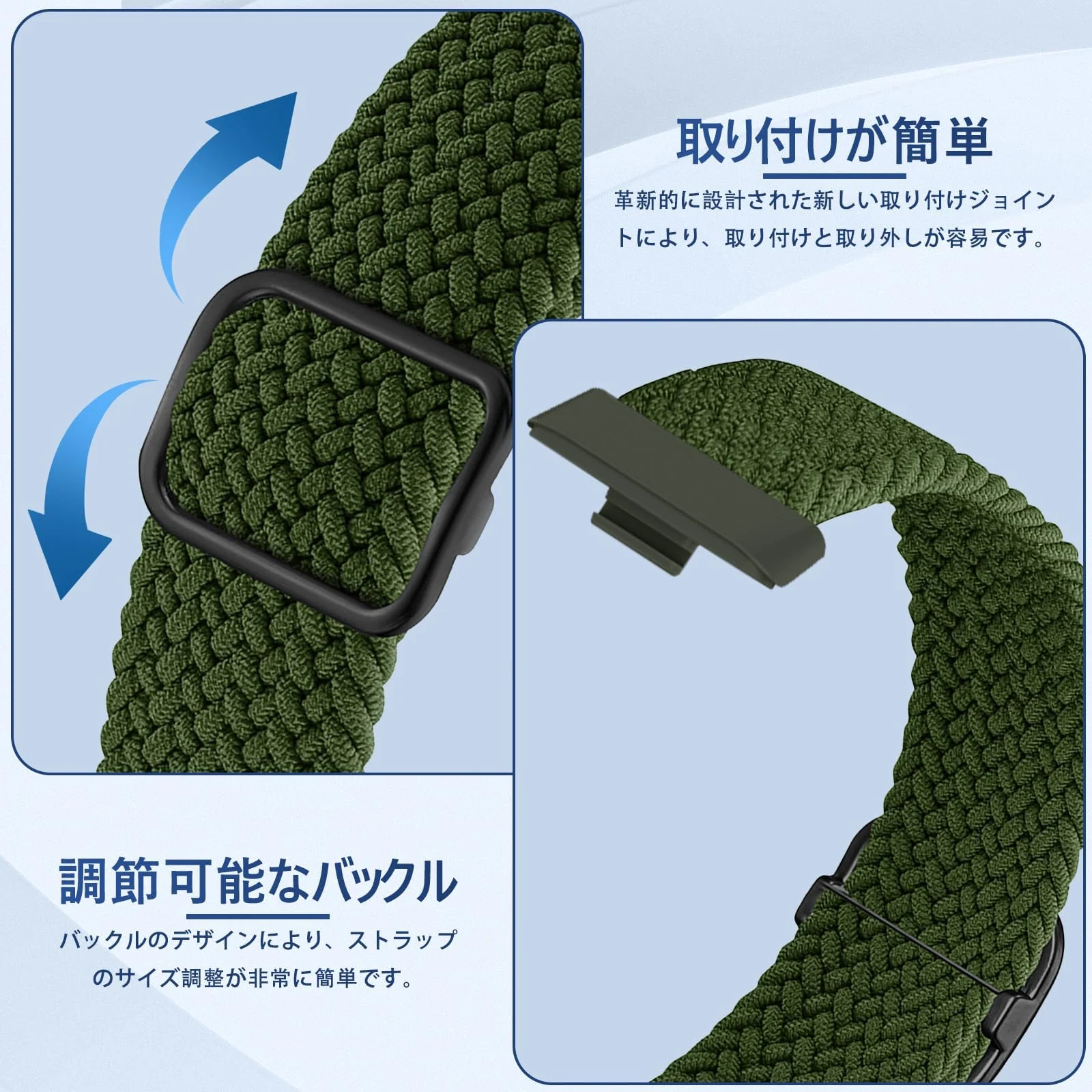 DL3 Mobilak Replacecment Band Compatible with Huawei Watch Fit 3 for Women Men, Adjustable Braided Bands Straps Elastics Sport Wristband Nylon Band for Huawei Watch Fit 3 Strap - Green