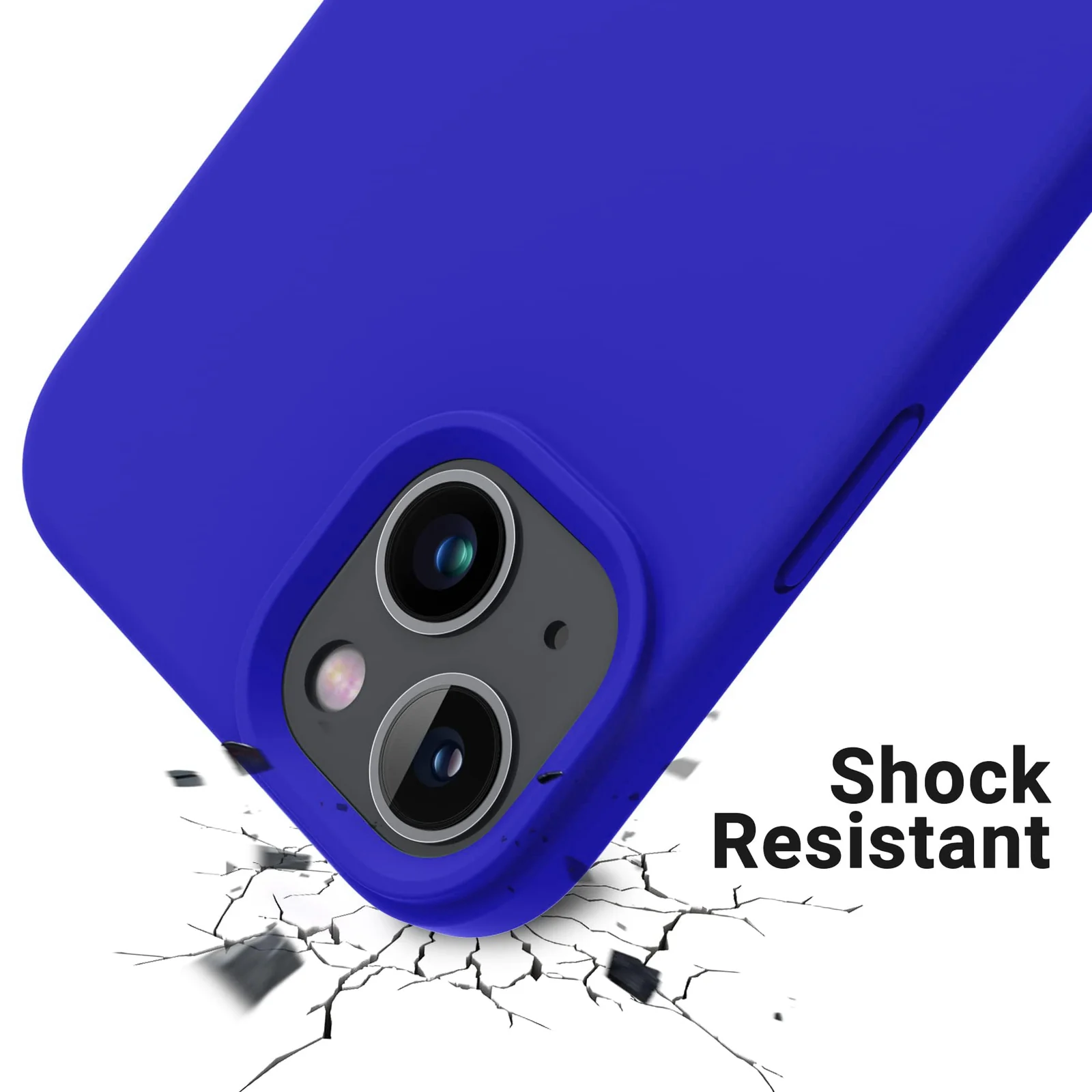 DL3 Mobilak Liquid Silicone Case for iPhone 15, Supports wireless charging, Shock-absorbing protection, Anti-fingerprint finish - Pepsi